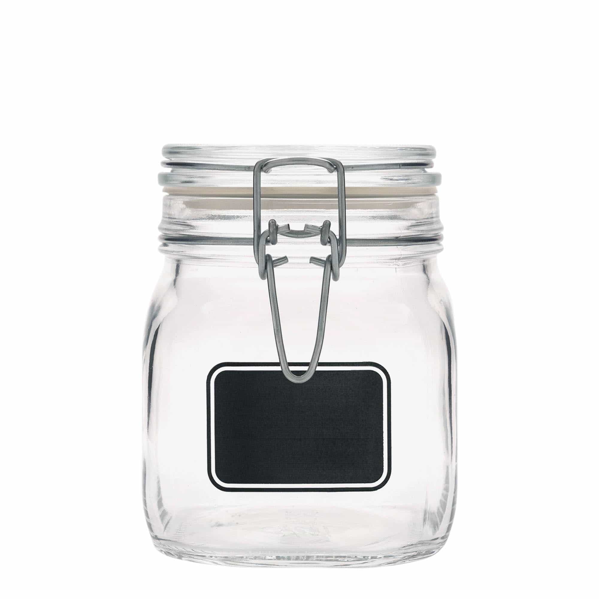 750 ml Frasco hermético 'Fido', Motivo: Campo etiqueta, quadrado, boca: Fecho hermético 750 ml Frasco hermético 'Fido', Motivo: Campo etiqueta, quadrado, boca: Fecho hermético
