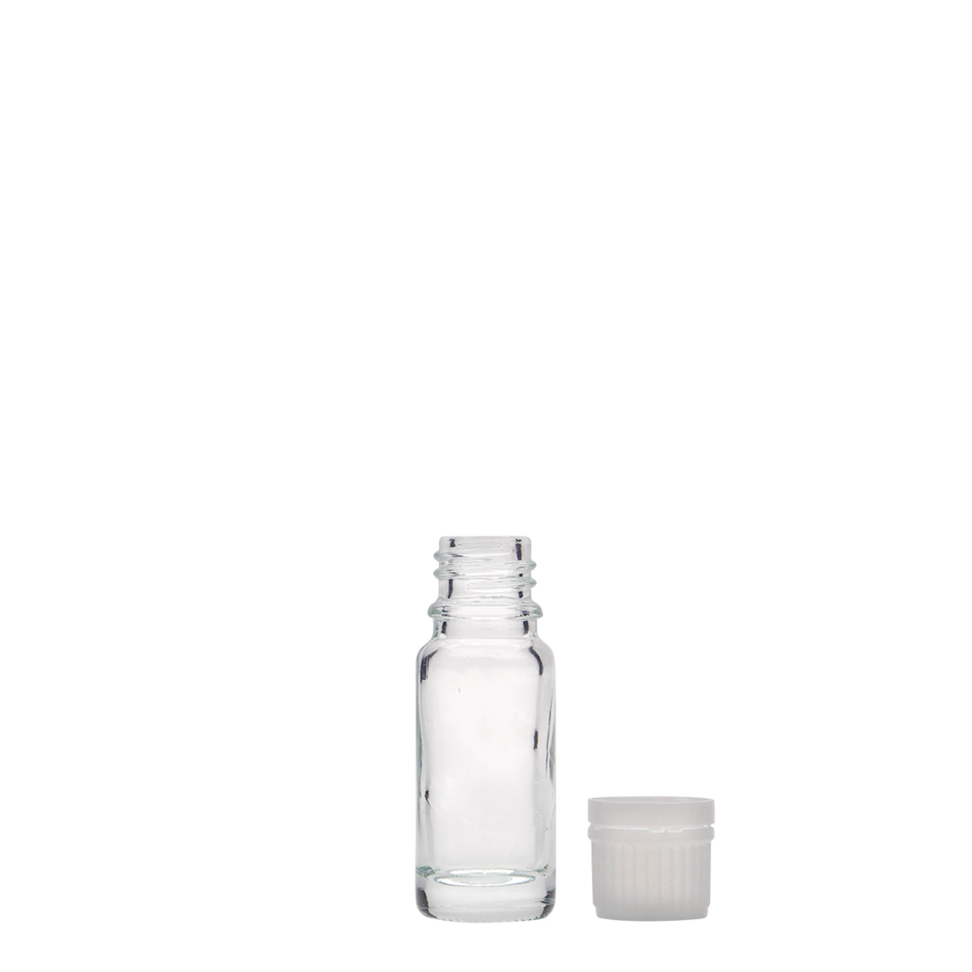 Frasco médico de 10 ml, vidro, boca: DIN 18