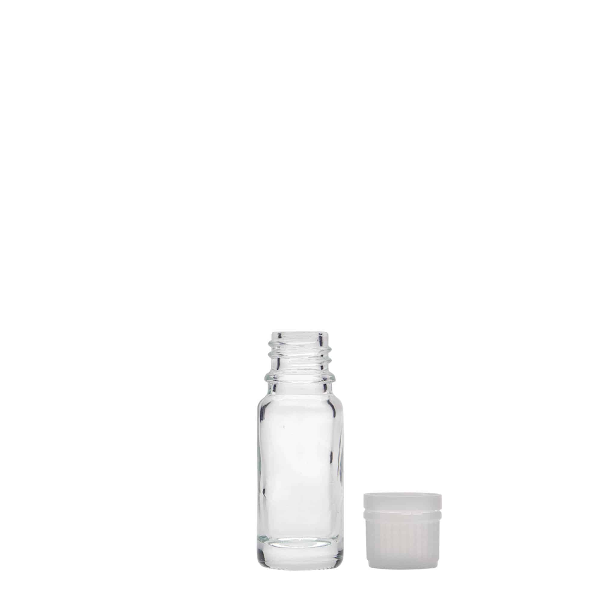 Frasco médico de 10 ml, vidro, boca: DIN 18