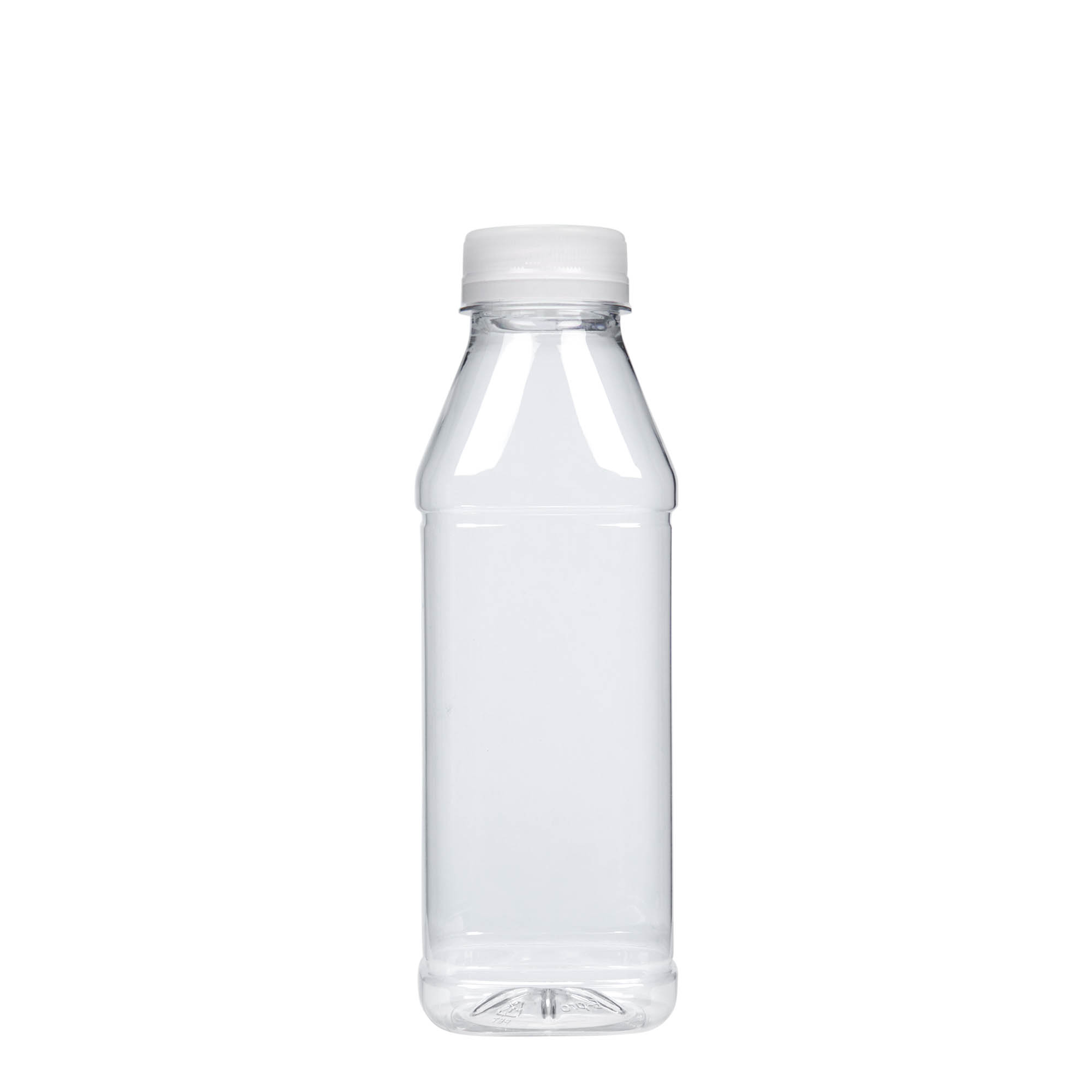 Garrafa PET de 500 ml 'Milk and Juice Carré', quadrada, plástico, boca: 38 mm Garrafa PET de 500 ml 'Milk and Juice Carré', quadrada, plástico, boca: 38 mm