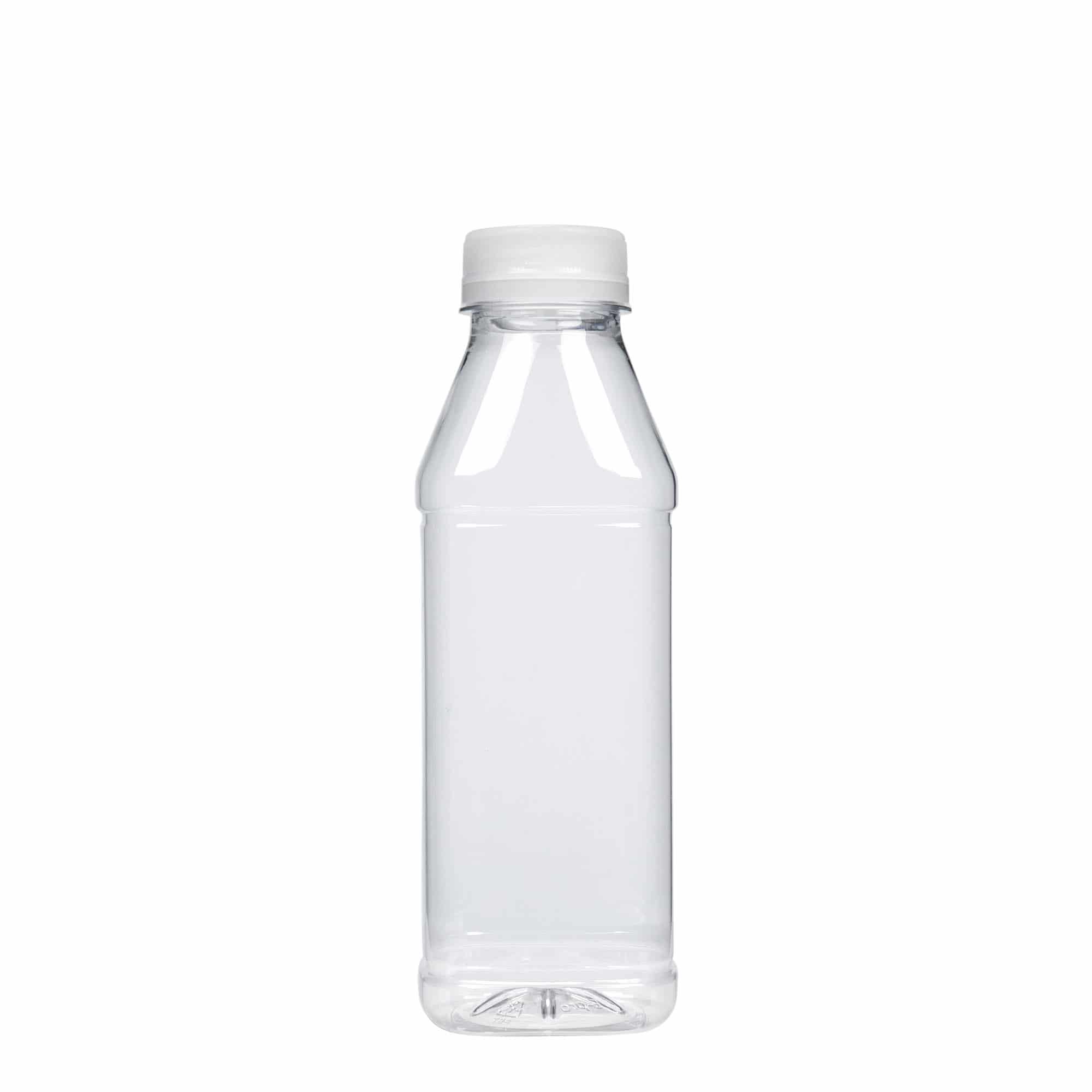 Garrafa PET de 500 ml 'Milk and Juice Carré', quadrada, plástico, boca: 38 mm