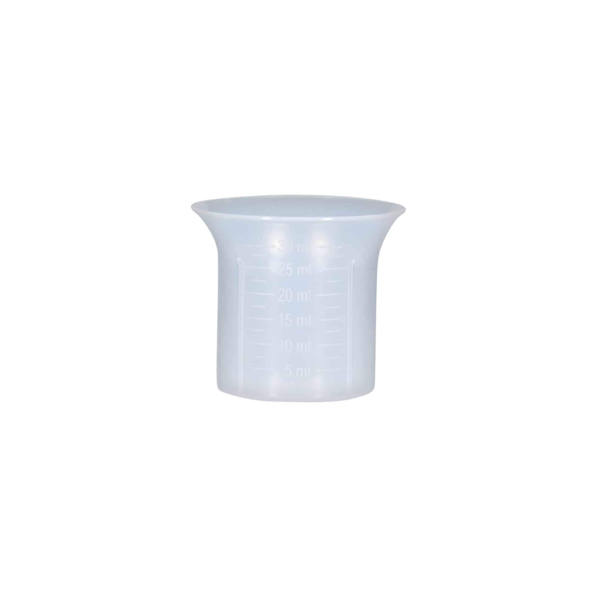 Copo medidor 5-30 ml, plástico PP