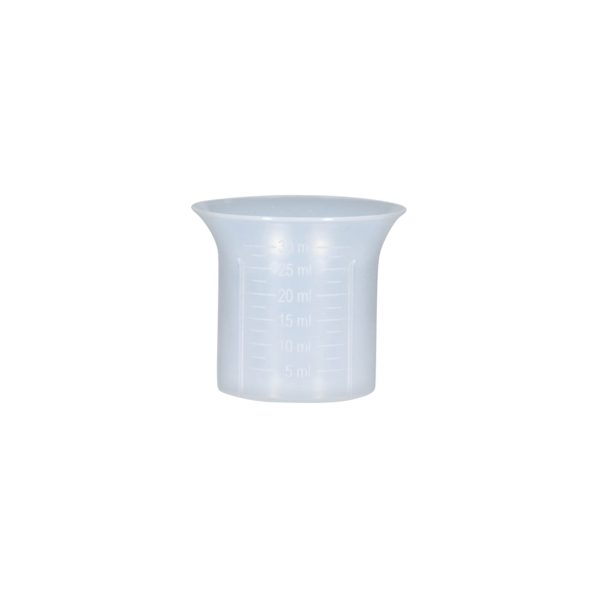 Copo medidor 5-30 ml, plástico PP Copo medidor 5-30 ml, plástico PP