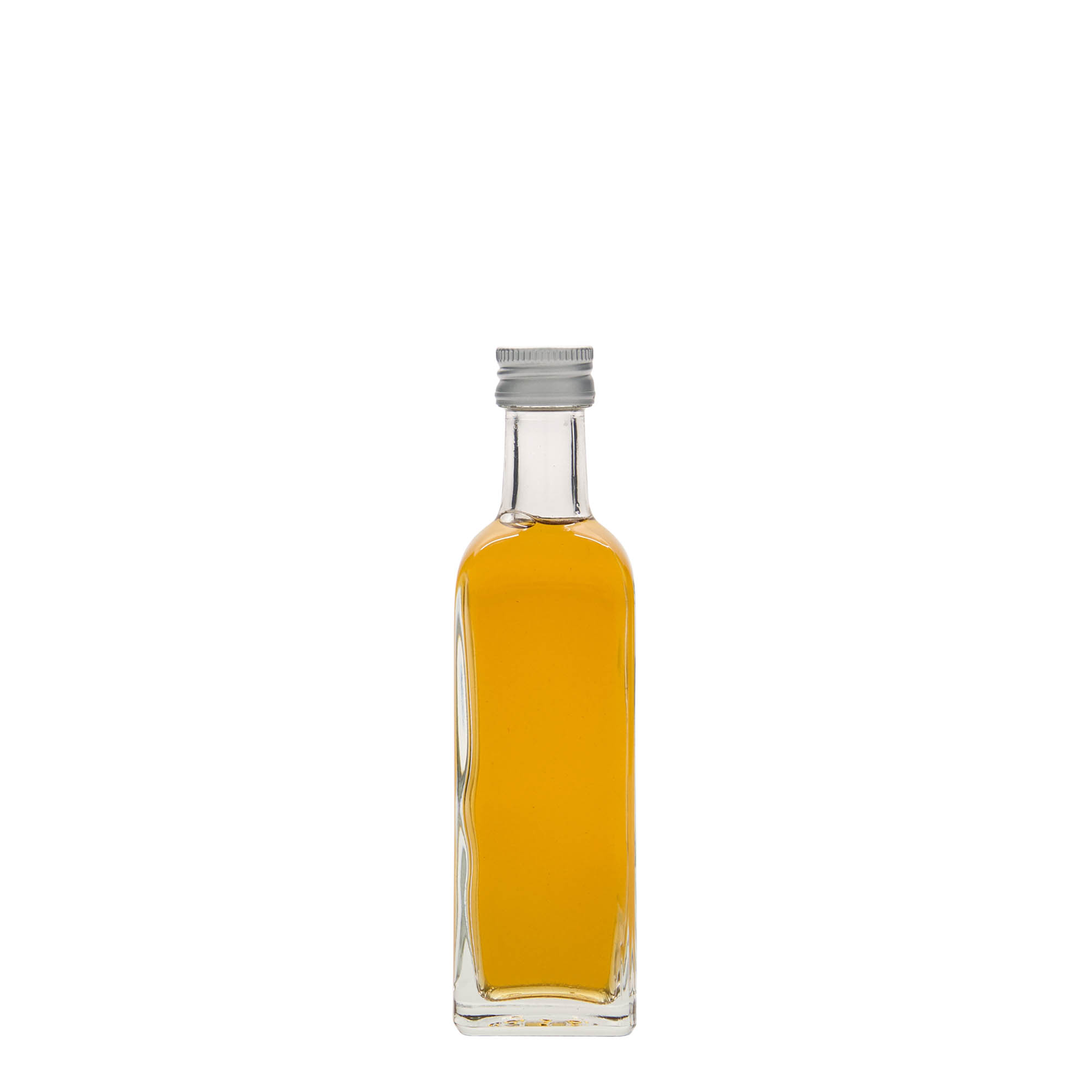 Frasco de vidro de 60 ml 'Marasca', quadrado, boca: PP 18 Frasco de vidro de 60 ml 'Marasca', quadrado, boca: PP 18