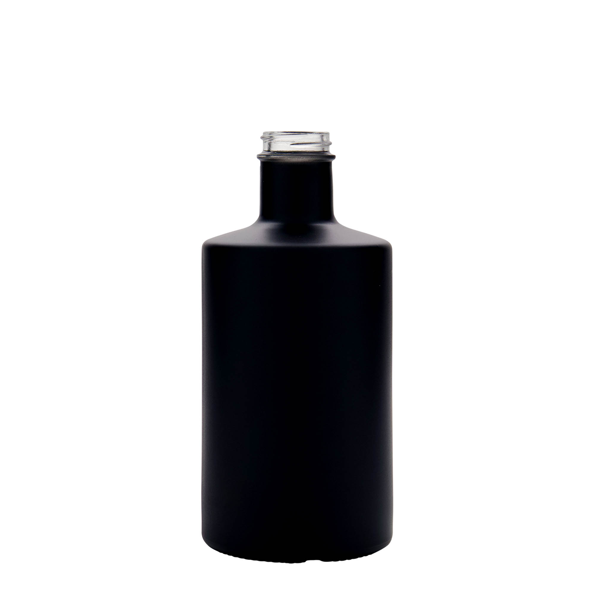 Garrafa de vidro 500 ml 'Caroline', preta, Boca: GPI 33 Garrafa de vidro 500 ml 'Caroline', preta, Boca: GPI 33