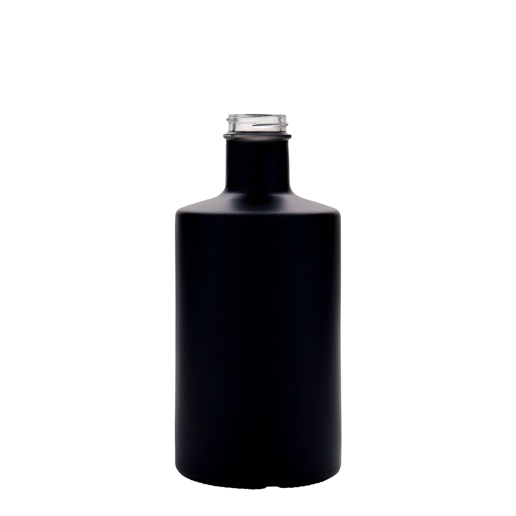 Garrafa de vidro 500 ml 'Caroline', preta, Boca: GPI 33