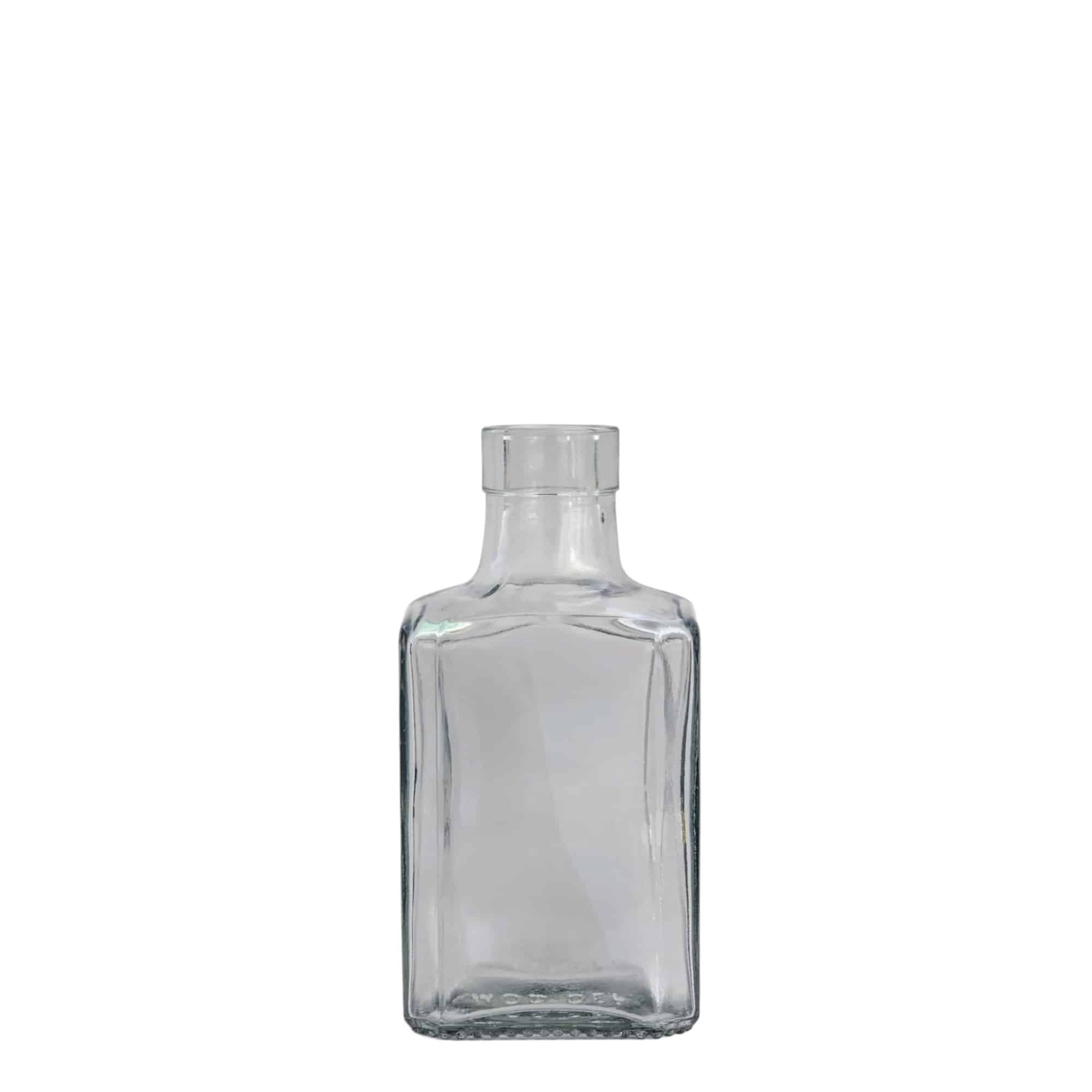 Frasco de vidro de 250 ml 'Decanter Quadro Oberband', quadrado, boca: cortiça Frasco de vidro de 250 ml 'Decanter Quadro Oberband', quadrado, boca: cortiça