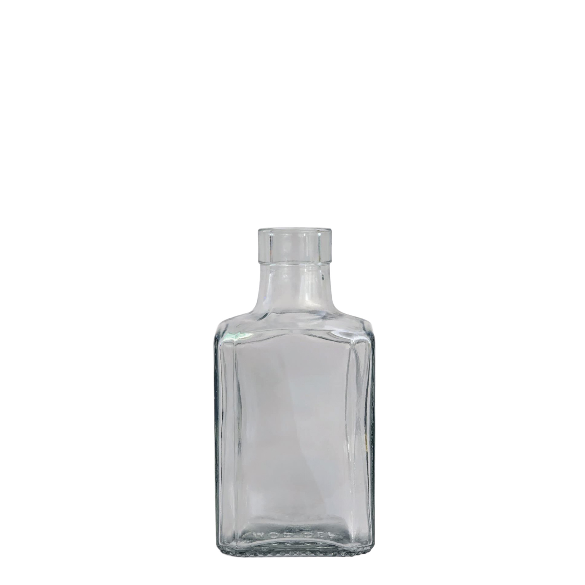 Frasco de vidro de 250 ml 'Decanter Quadro Oberband', quadrado, boca: cortiça Frasco de vidro de 250 ml 'Decanter Quadro Oberband', quadrado, boca: cortiça