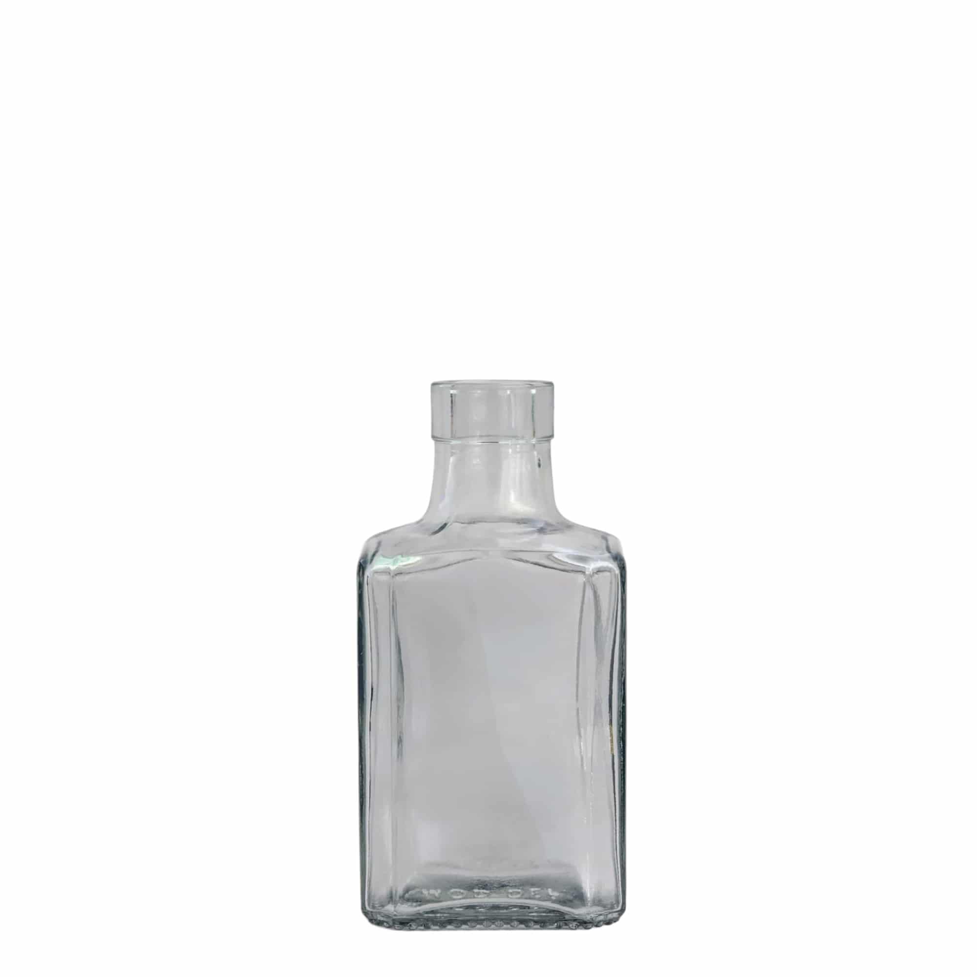 Frasco de vidro de 250 ml 'Decanter Quadro Oberband', quadrado, boca: cortiça