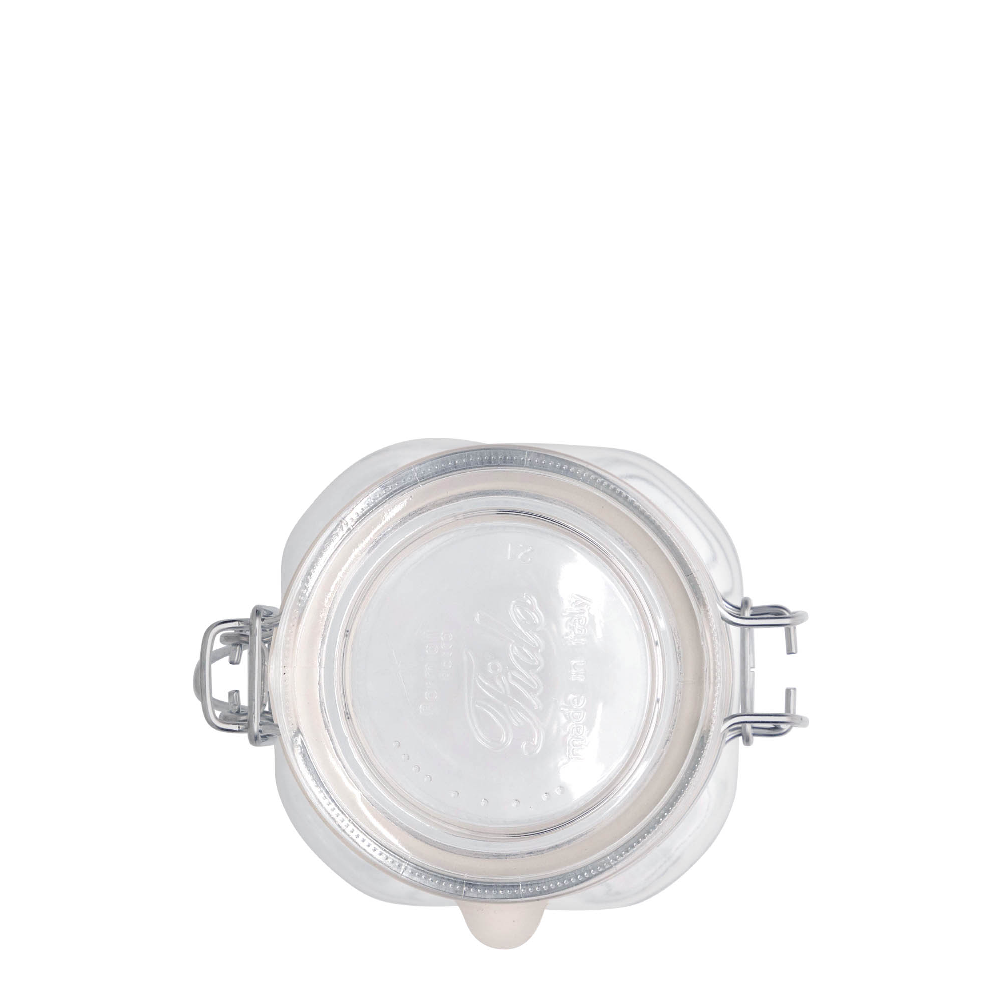 Frasco de vidro com fecho de alavanca de 500 ml 'Fido', quadrado, abertura: fecho de alavanca