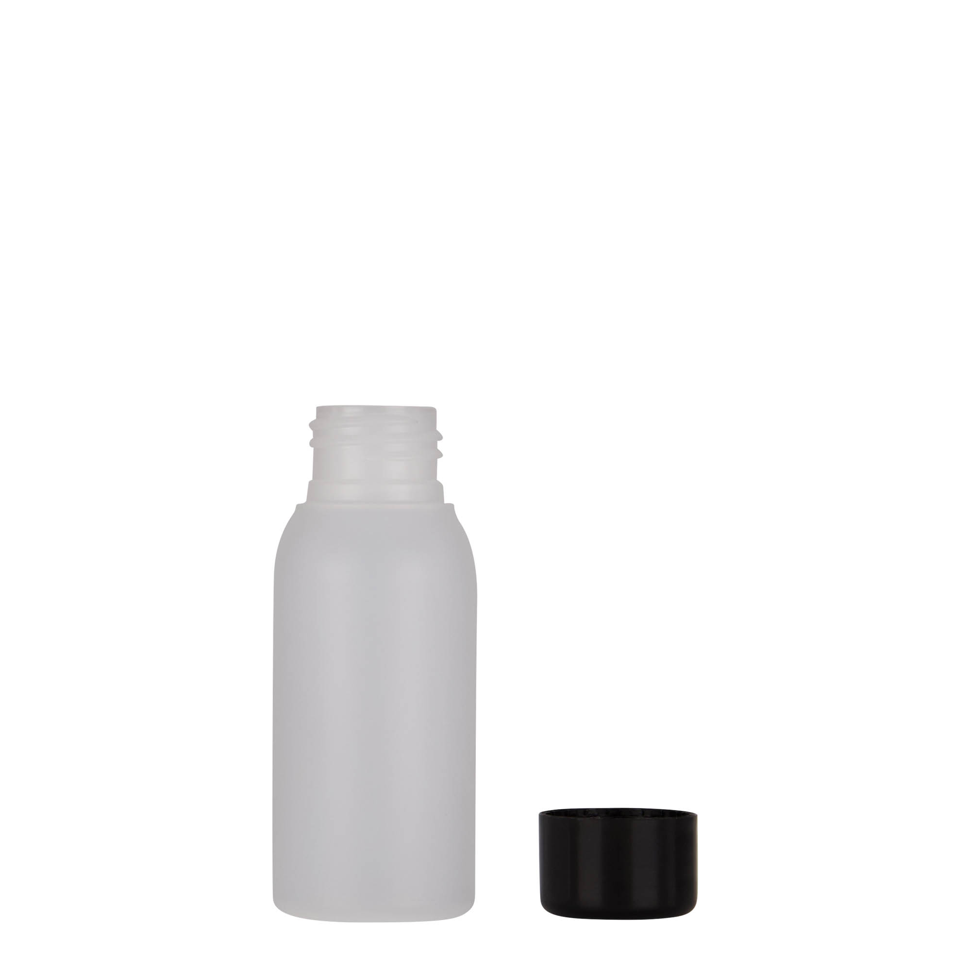 Frasco de plástico de 50 ml 'Tuffy', HDPE, natural, boca: 24/410