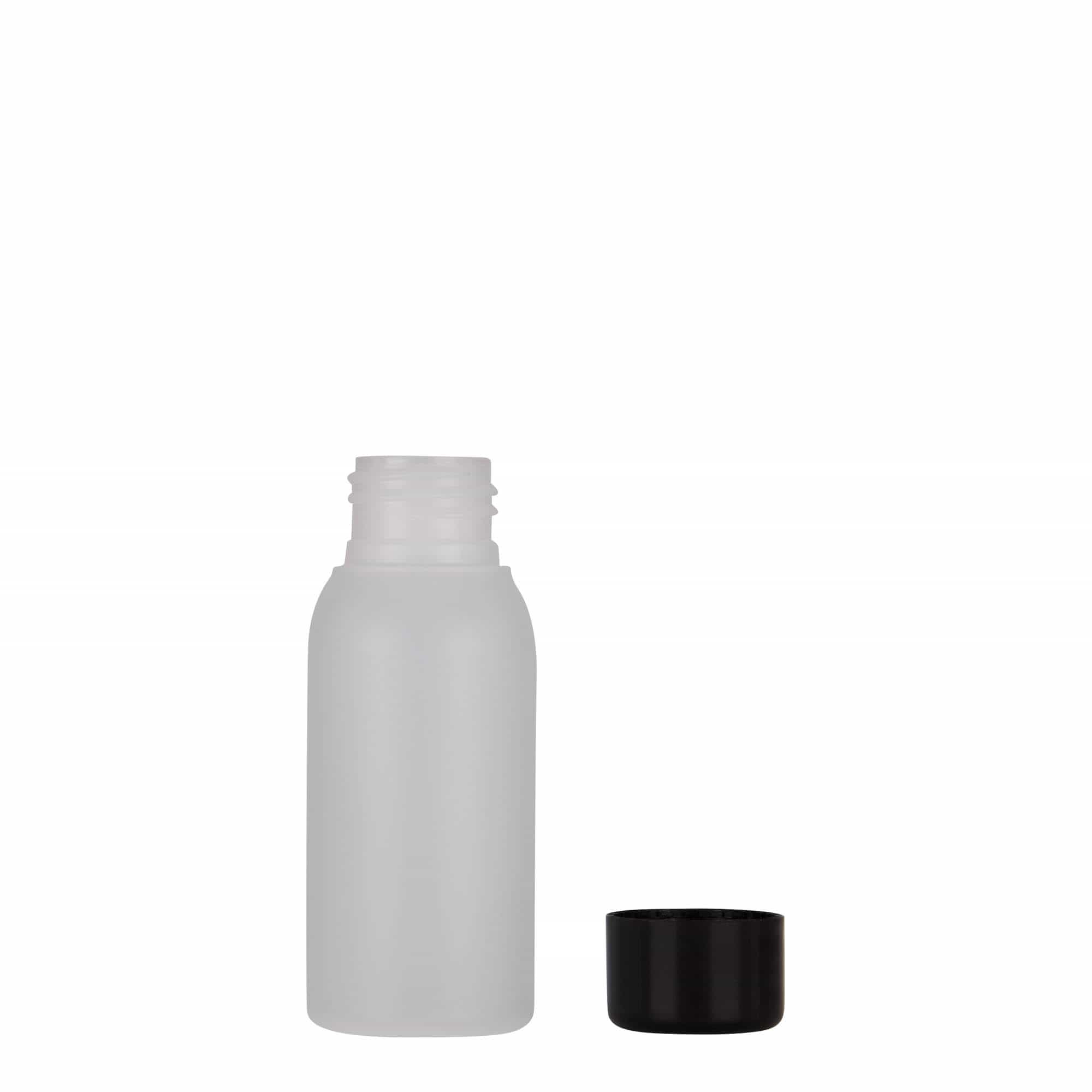 Frasco de plástico de 50 ml 'Tuffy', HDPE, natural, boca: 24/410