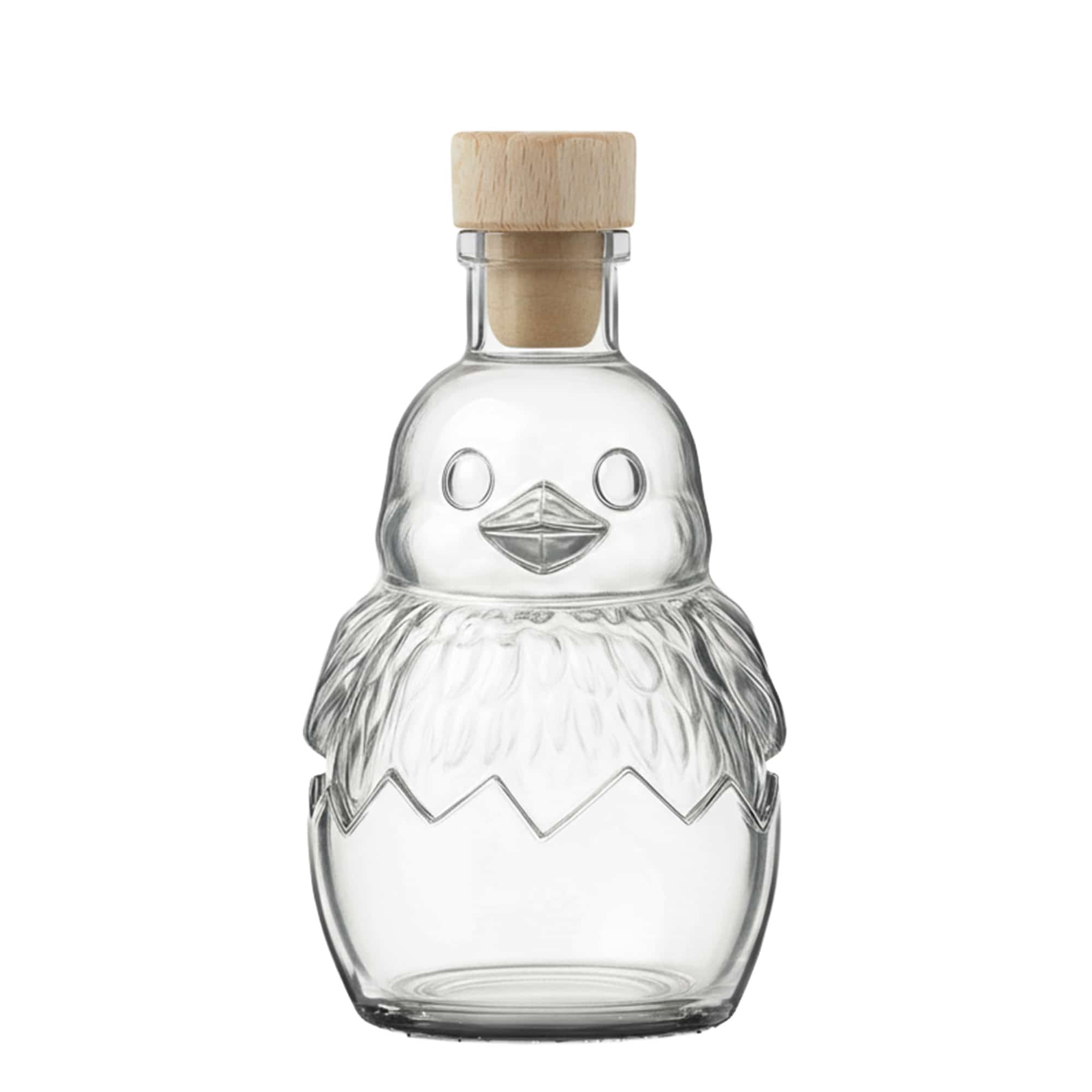 Garrafa de vidro 200 ml 'Pintainho', boca: cortiça