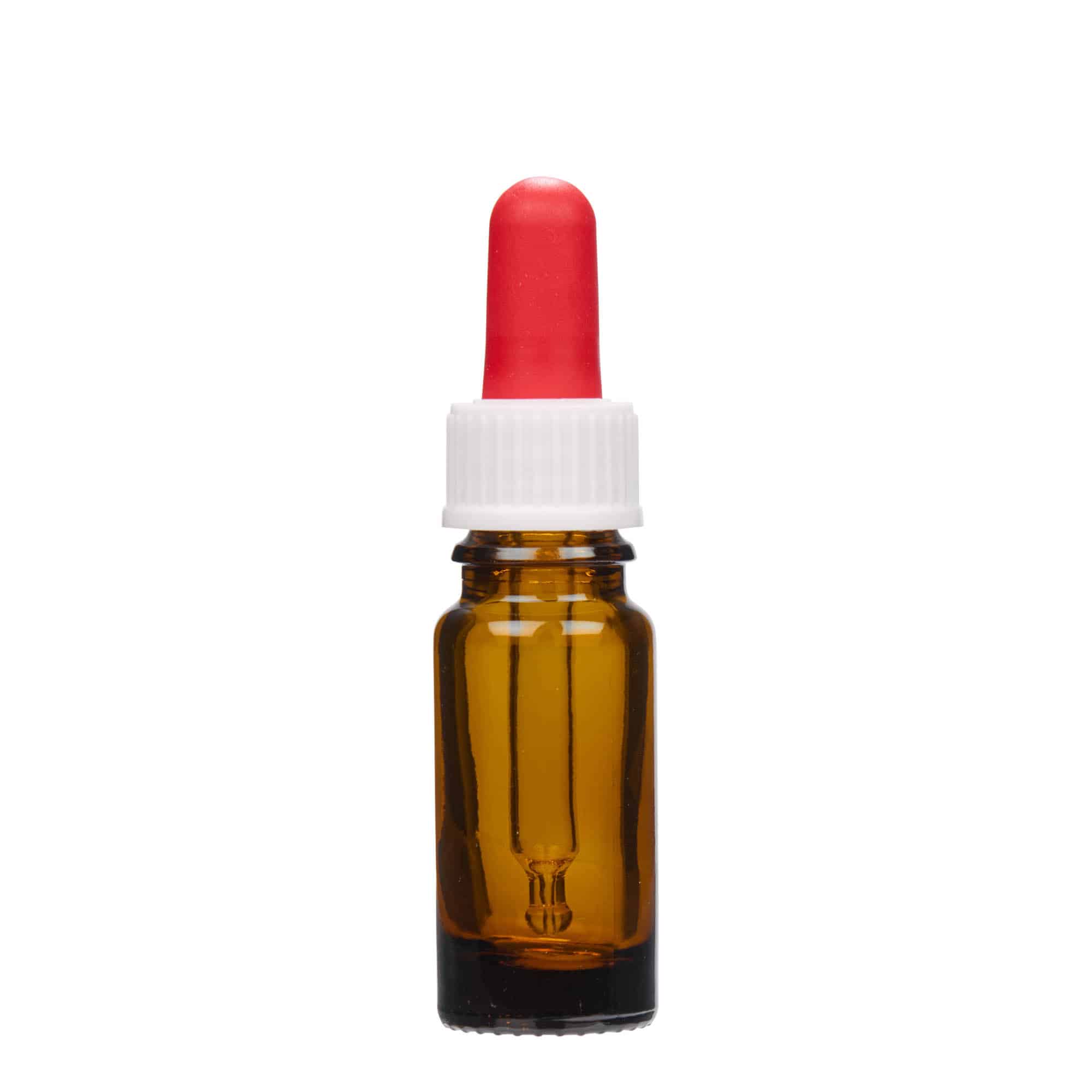 Frasco conta-gotas de 10 ml para medicamentos, vidro, castanho, bocal: DIN 18