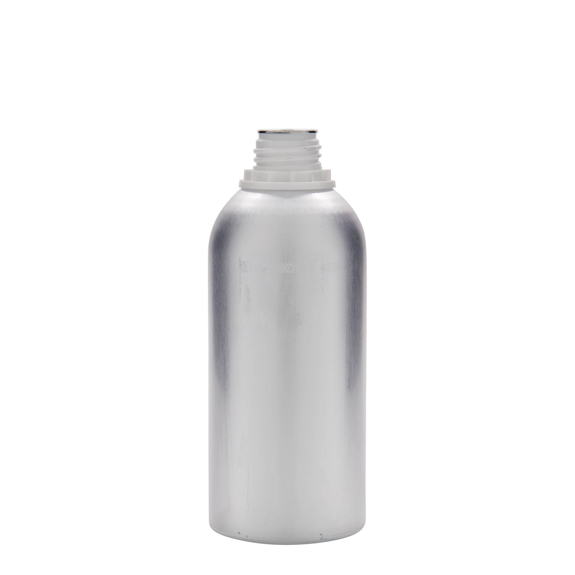 625 ml garrafa de alumínio, metal, prata, boca: DIN 32