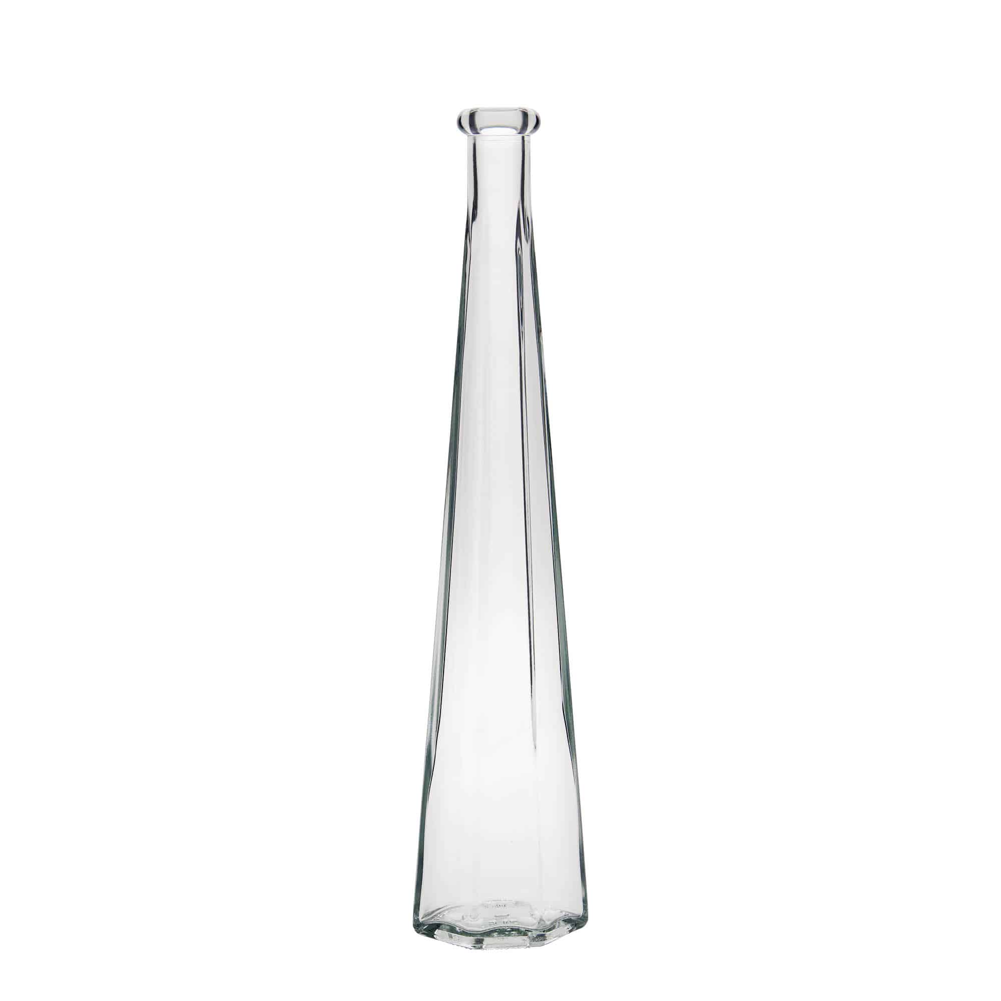 Frasco de vidro de 200 ml 'Dama Sexta', hexagonal, boca: cortiça