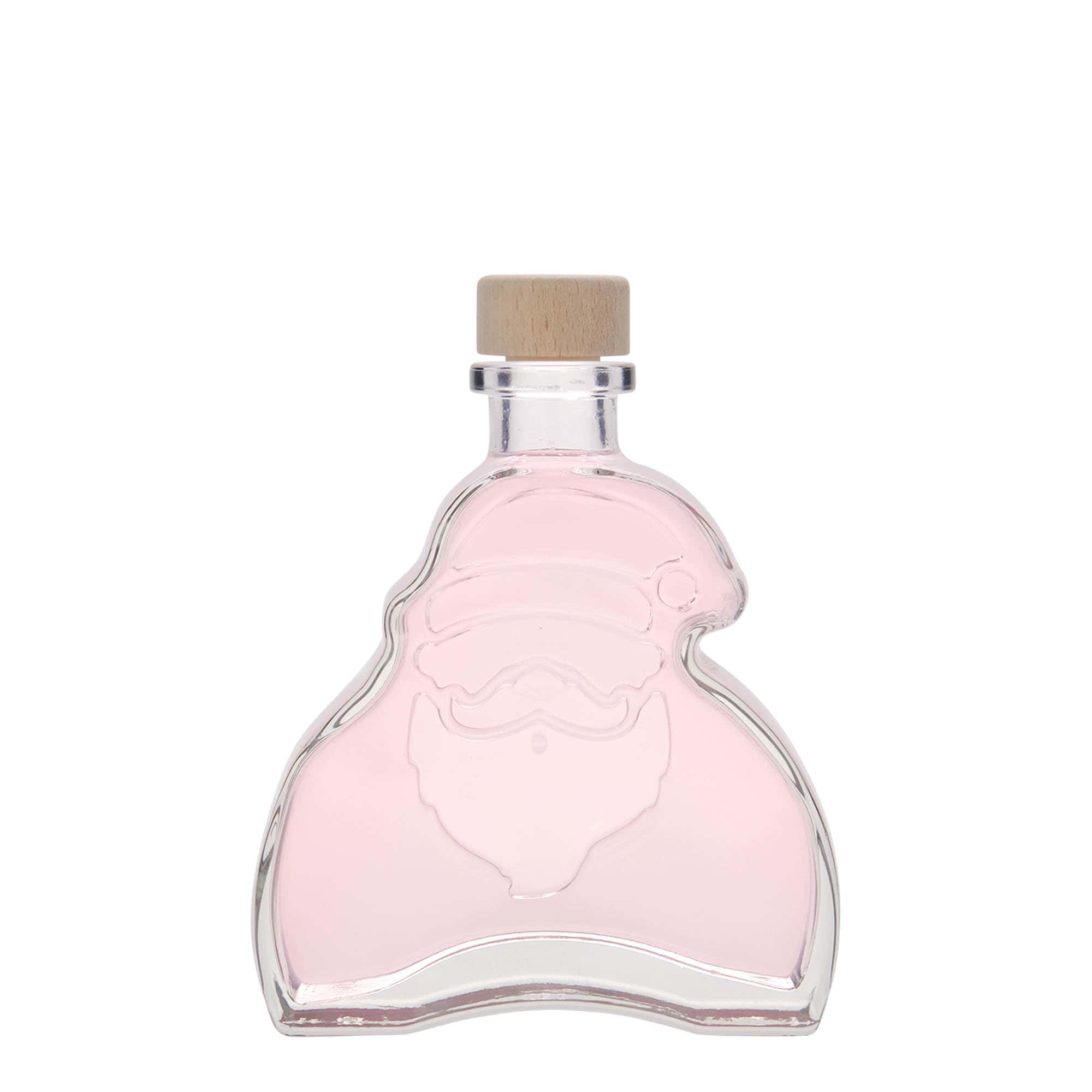 200 ml Garrafa de vidro 'Santa Claus', boca: Cortiça