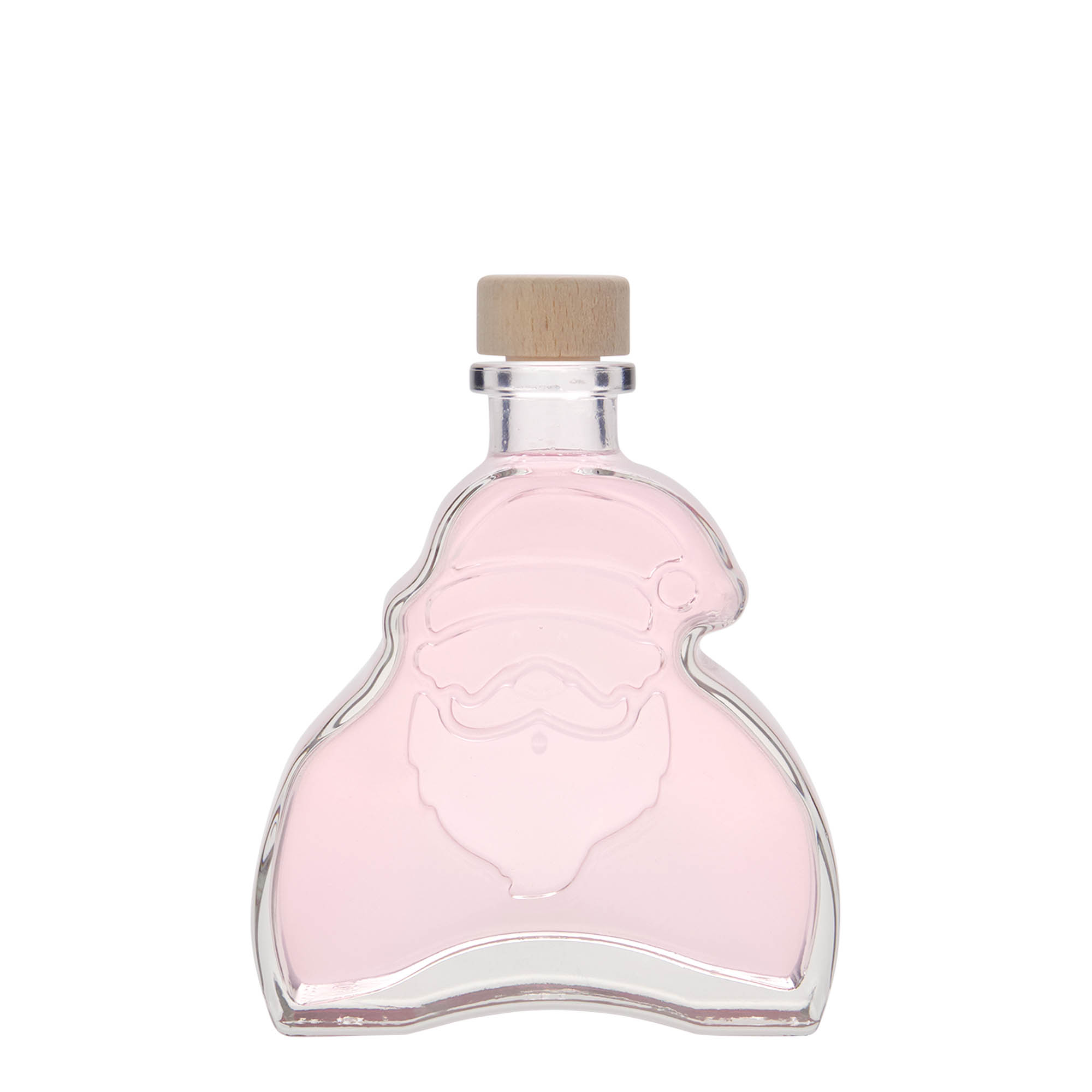 Frasco de vidro de 200 ml 'Pai Natal', Boca: Cortiça