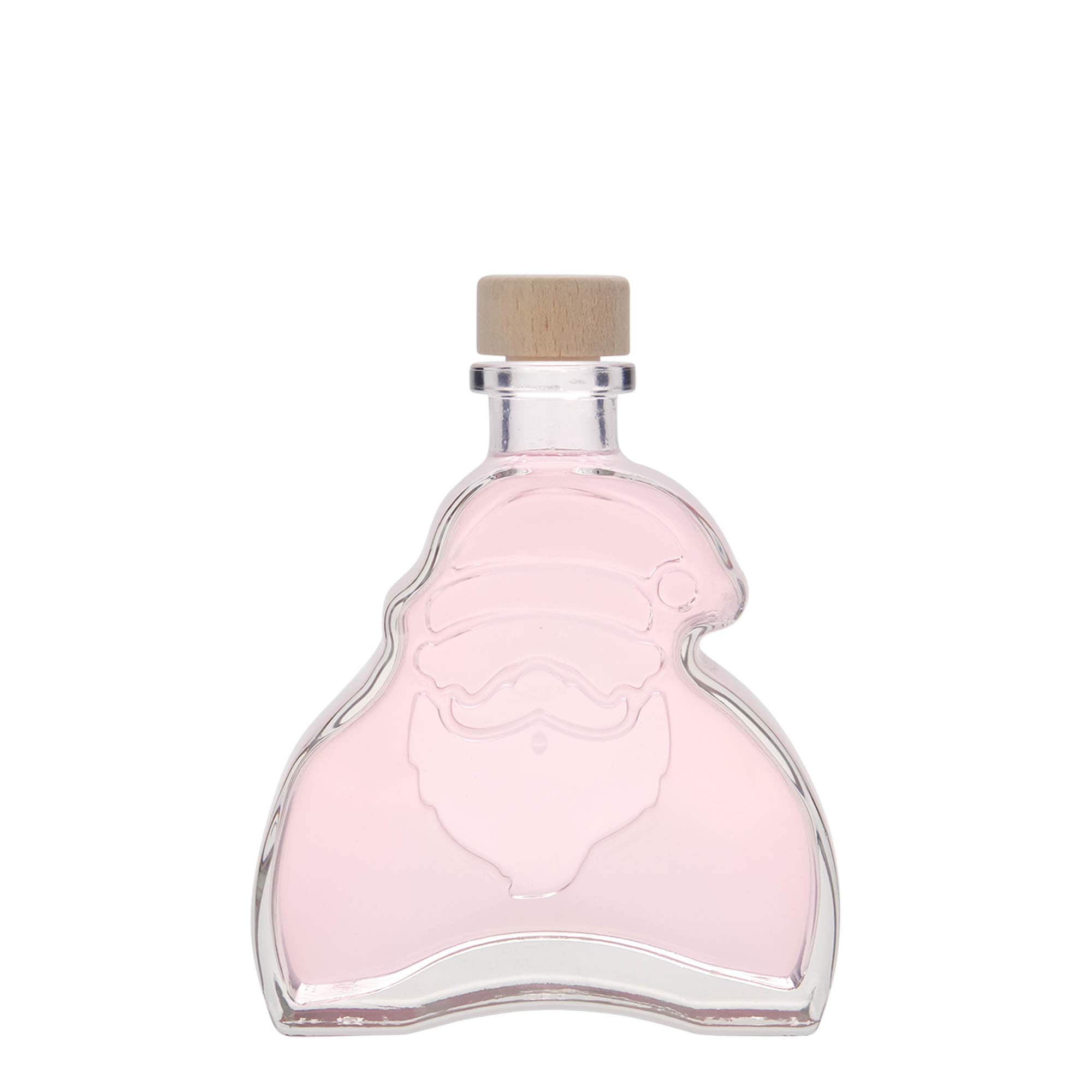 Frasco de vidro de 200 ml 'Pai Natal', Boca: Cortiça