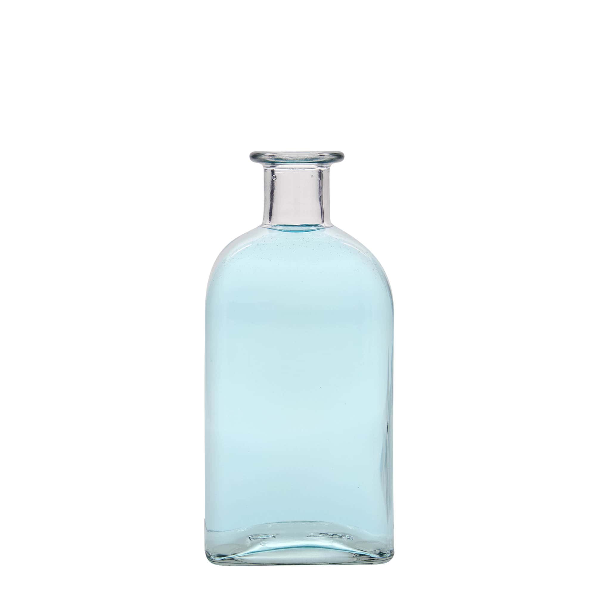 Frasco de vidro de 500 ml Apotheker Carré, quadrado, abertura: cortiça