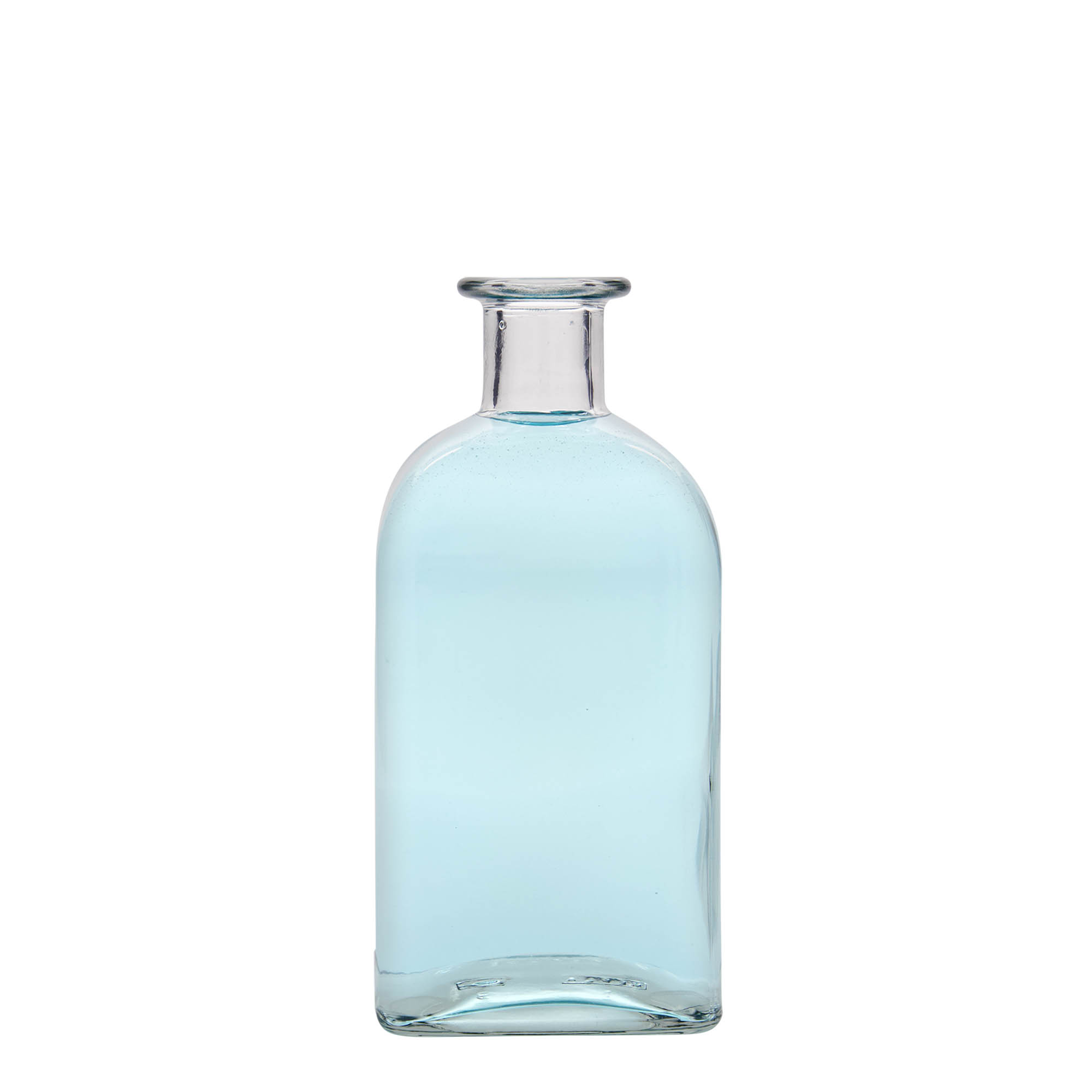Frasco de vidro de 500 ml Apotheker Carré, quadrado, abertura: cortiça Frasco de vidro de 500 ml Apotheker Carré, quadrado, abertura: cortiça