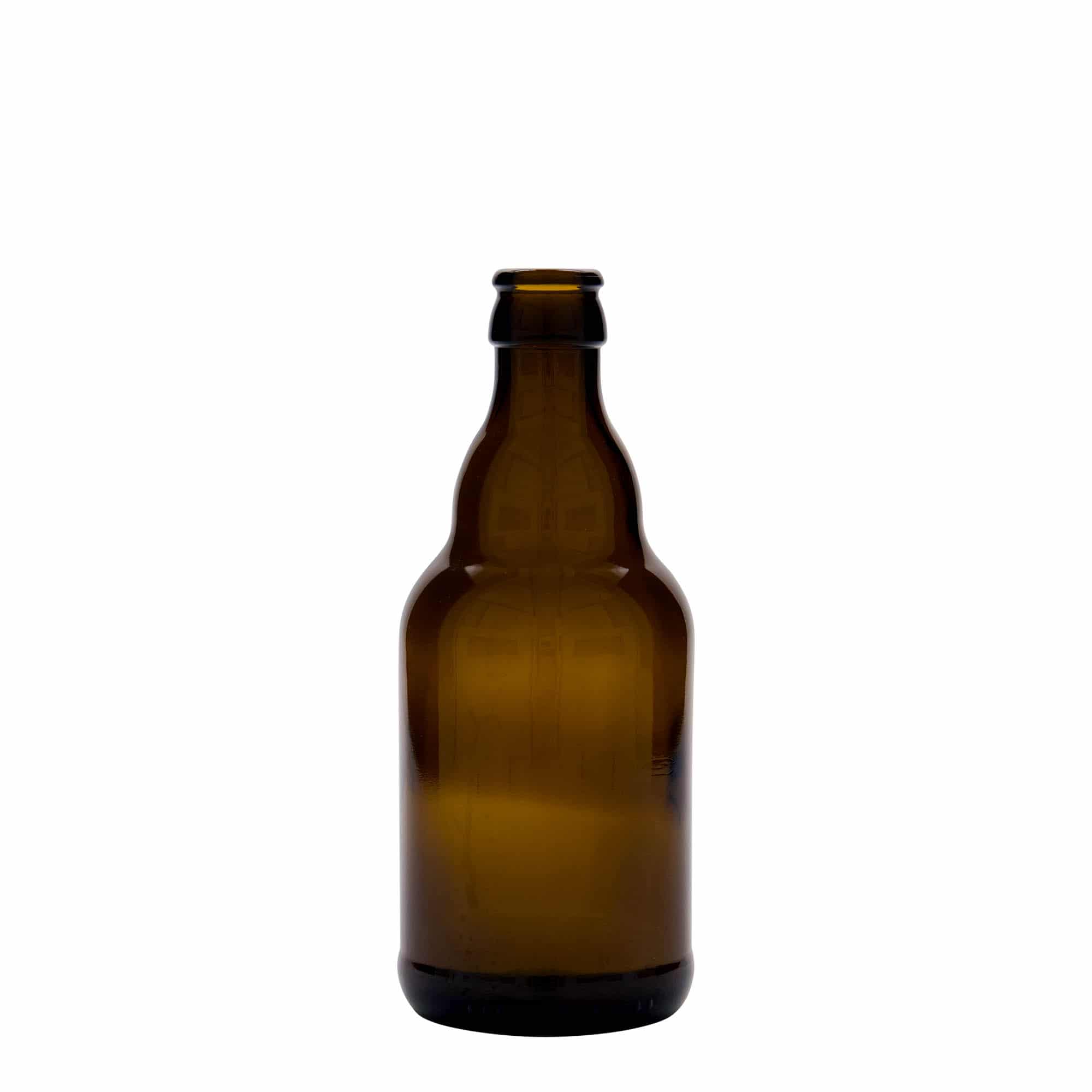 330 ml Garrafa de cerveja 'Steinie', vidro, castanho, boca: Tampas coroa 330 ml Garrafa de cerveja 'Steinie', vidro, castanho, boca: Tampas coroa