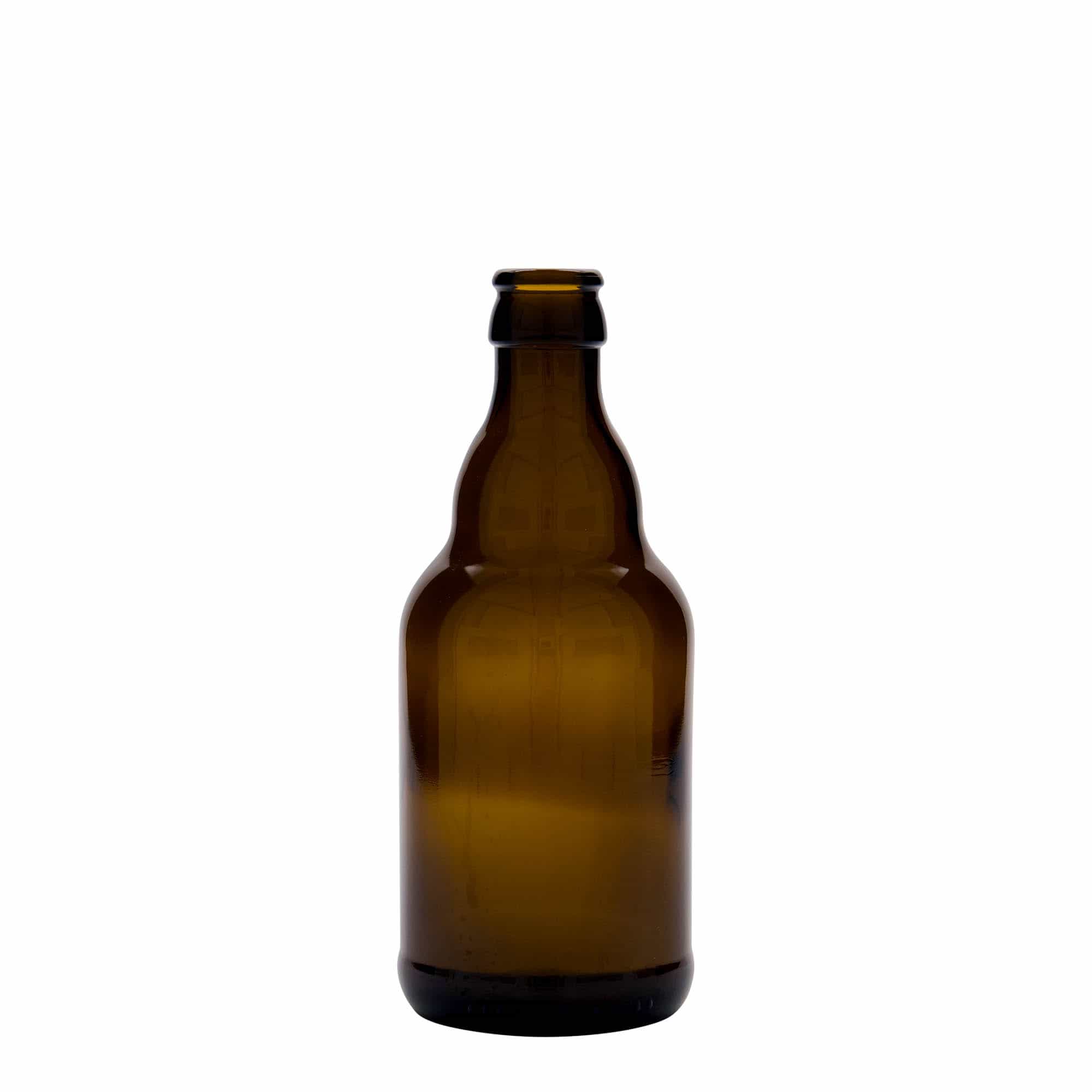 Garrafa de cerveja 330 ml 'Steinie', vidro, castanho, boca: coroa