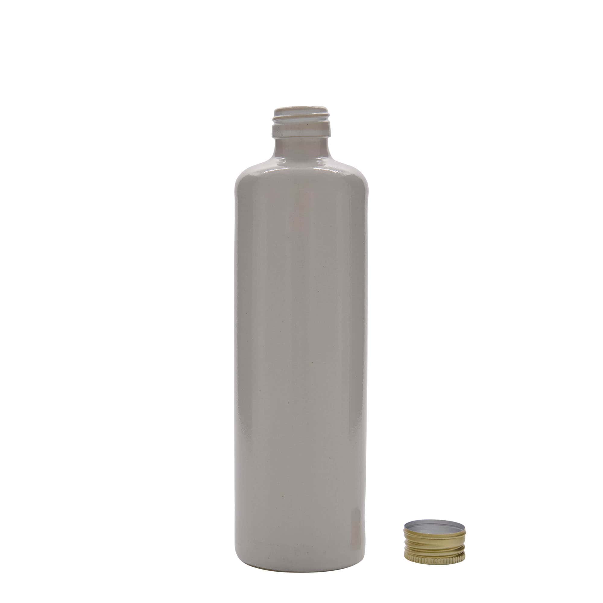 Jarro de barro 500 ml, grés, branco, boca: PP 31,5