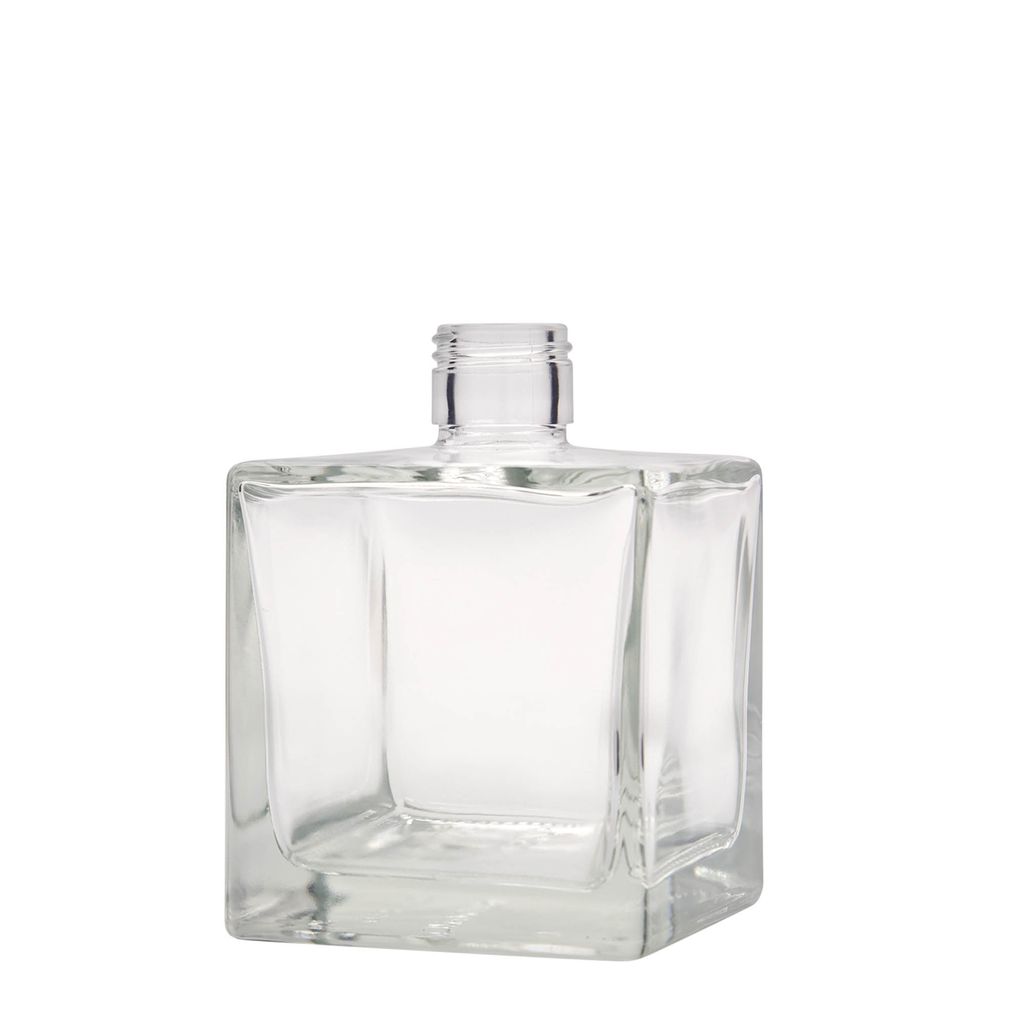 Garrafa de vidro de 500 ml 'Cube', quadrada, boca: PP 31,5 Garrafa de vidro de 500 ml 'Cube', quadrada, boca: PP 31,5