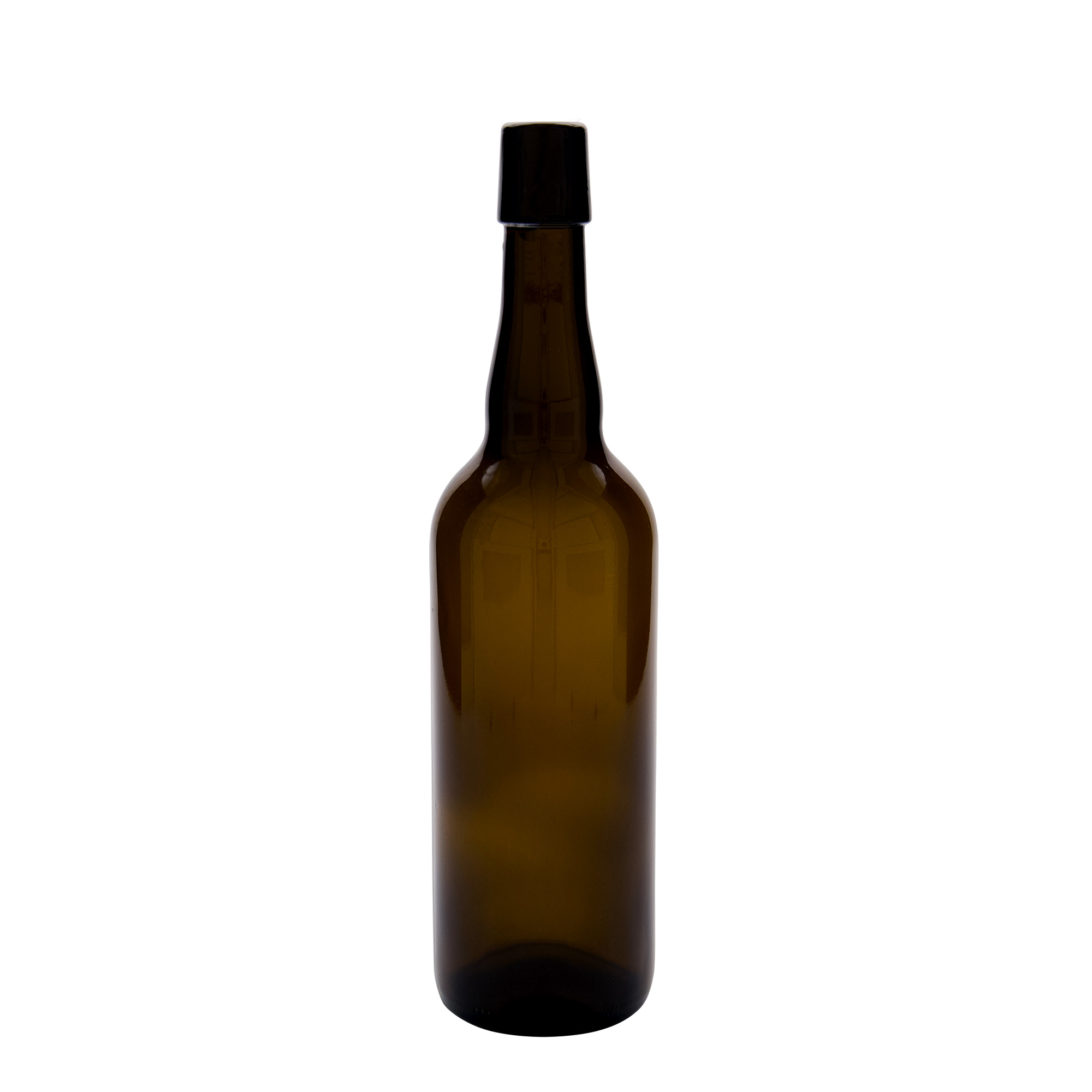 Garrafa de cerveja 750 ml Bélgica, vidro, castanha, boca: fecho de mola Garrafa de cerveja 750 ml Bélgica, vidro, castanha, boca: fecho de mola