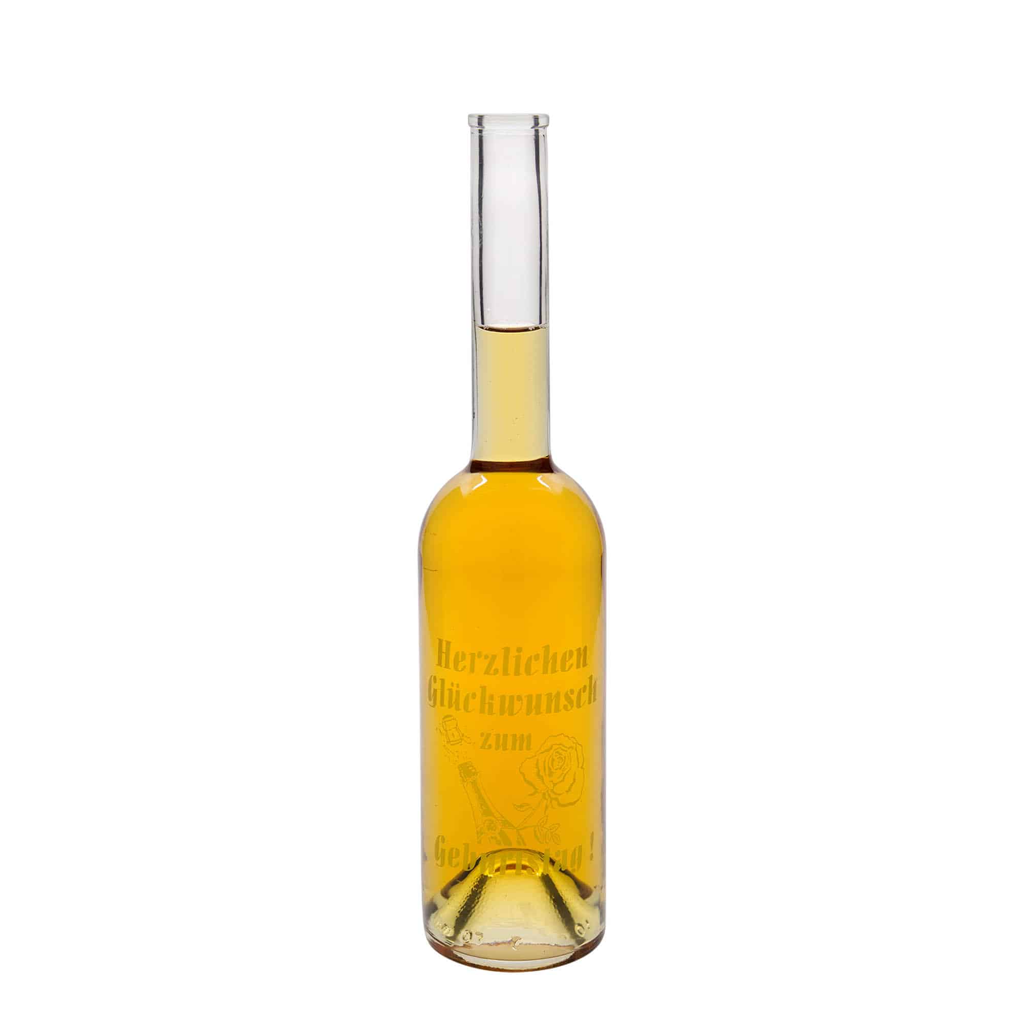 Garrafa de vidro de 500 ml 'Opera', motivo: Maçã, bocal: cortiça Garrafa de vidro de 500 ml 'Opera', motivo: Maçã, bocal: cortiça