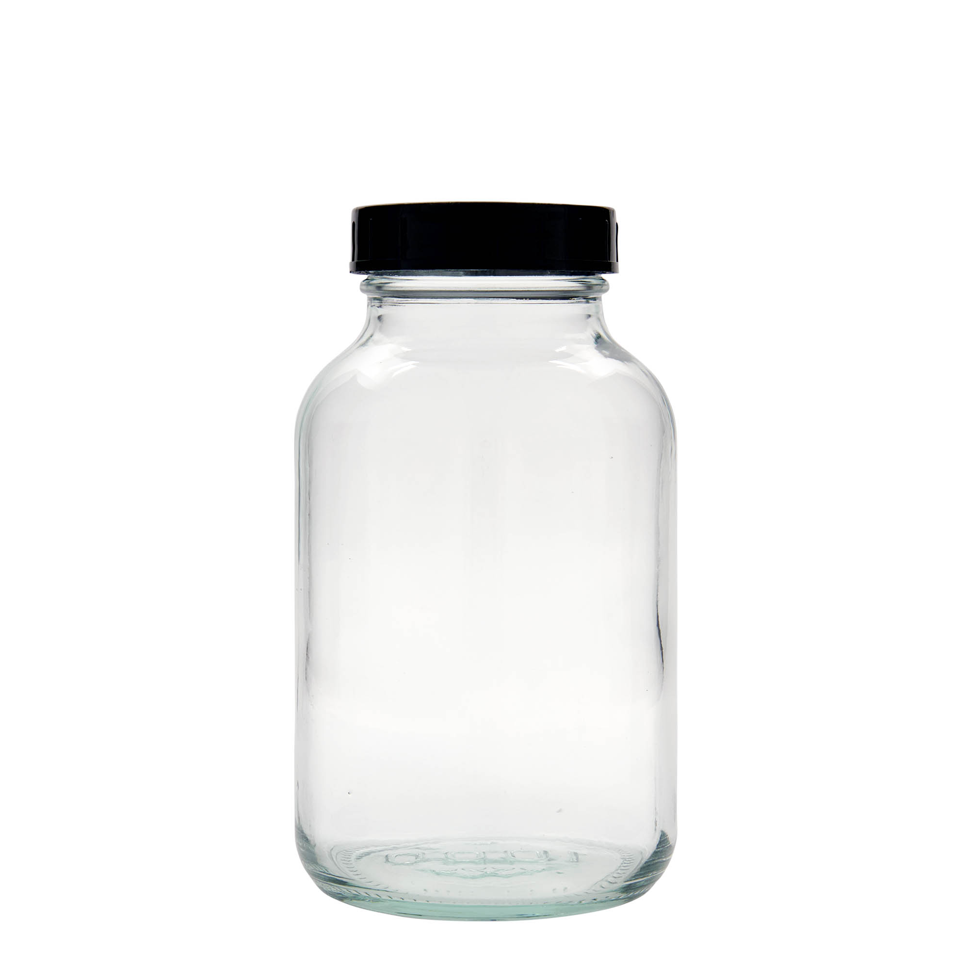 Frasco de boca larga de 1.000 ml, abertura: DIN 68 Frasco de boca larga de 1.000 ml, abertura: DIN 68