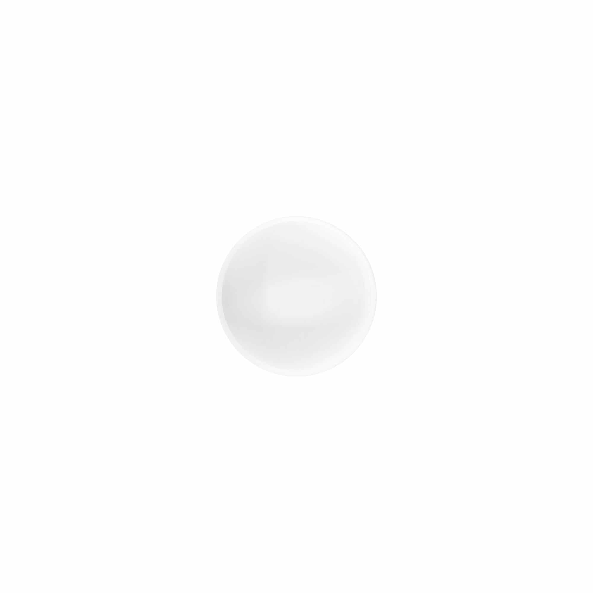 Tampa de rosca 'White Line' 12ml, plástico PP, branco