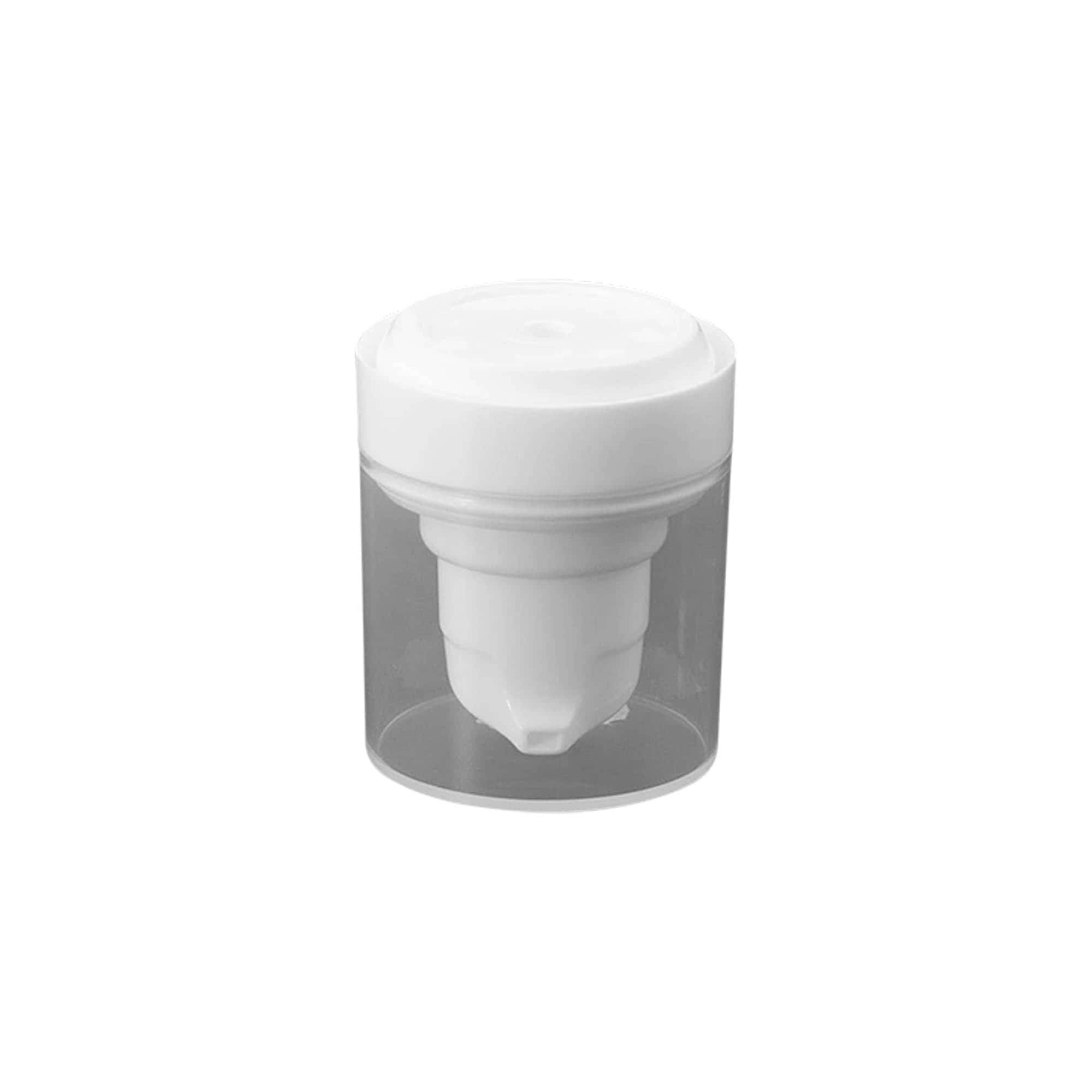 Cabeça de bomba dispensadora airless 'Micro', plástico PP, branco