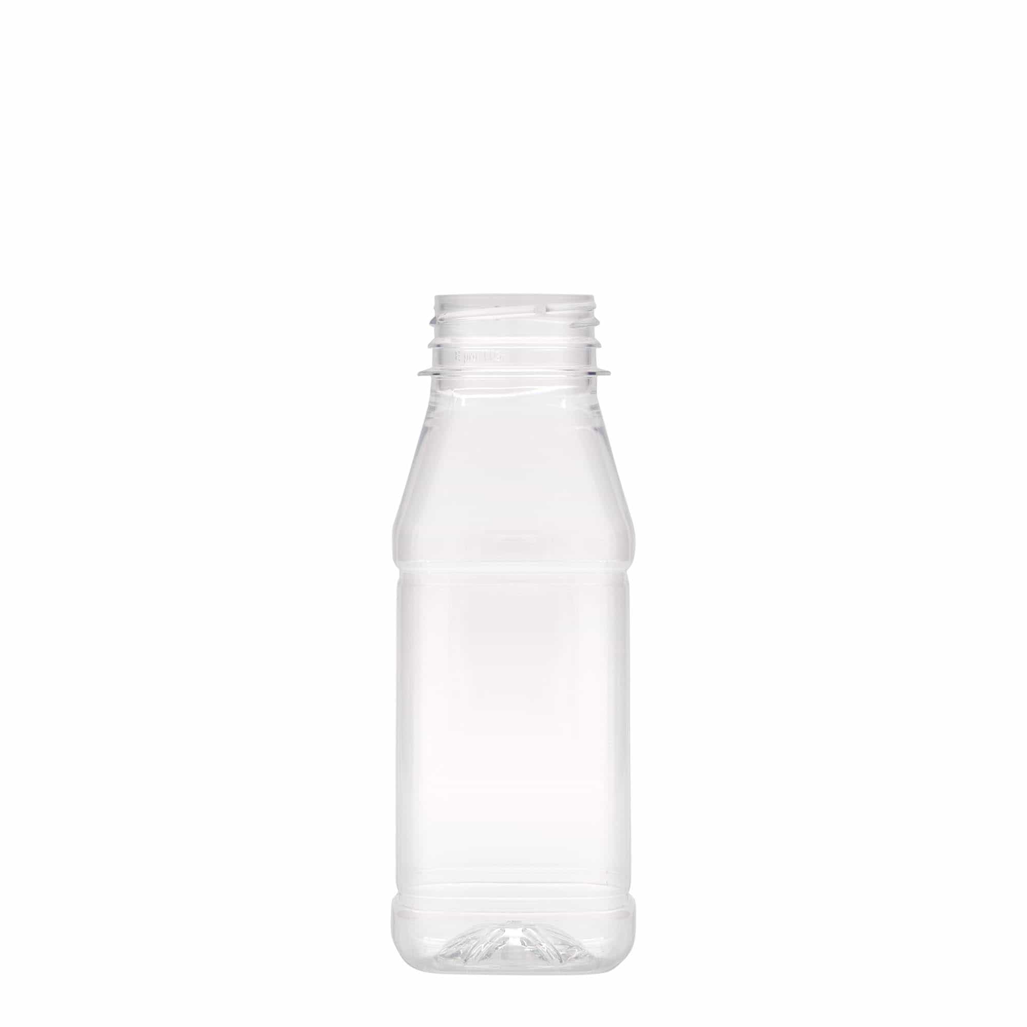 Frasco PET de 250 ml 'Milk and Juice Carré', quadrado, plástico, boca: 38 mm