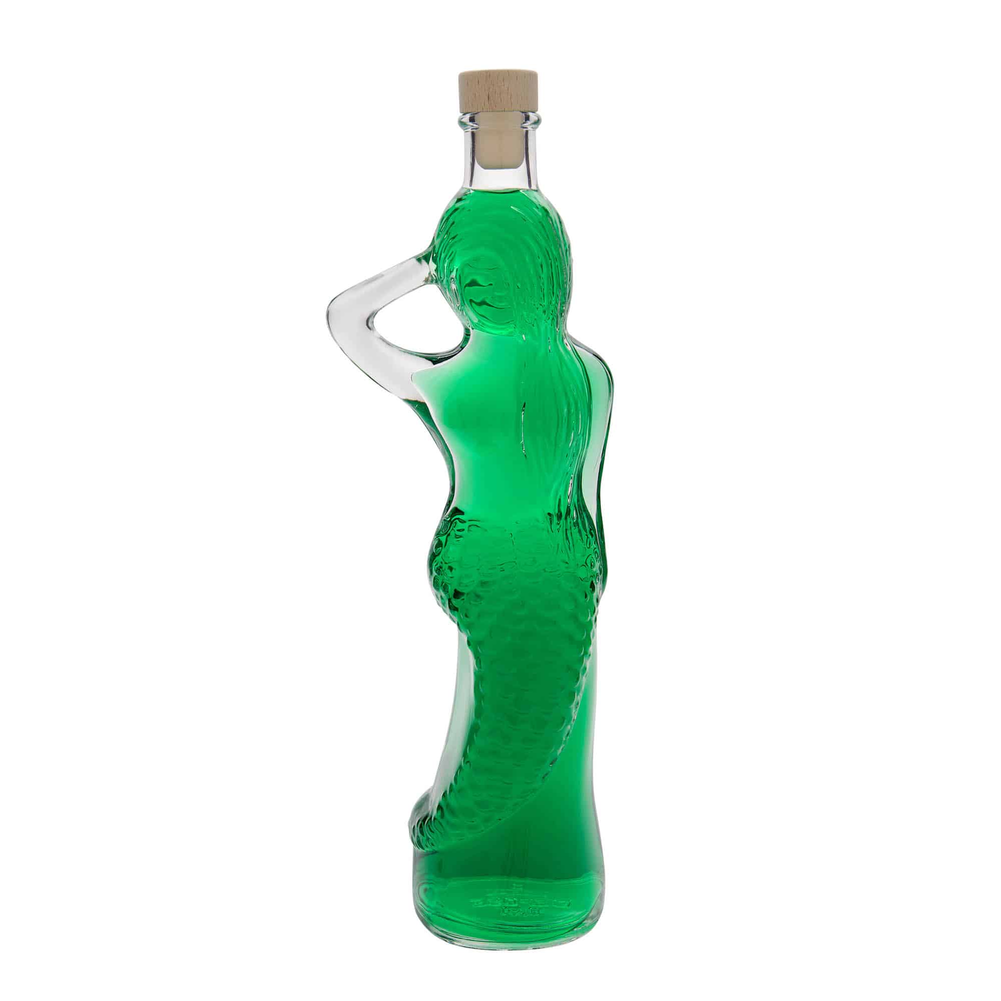 500 ml Garrafa de vidro 'Sereia', boca: Cortiça