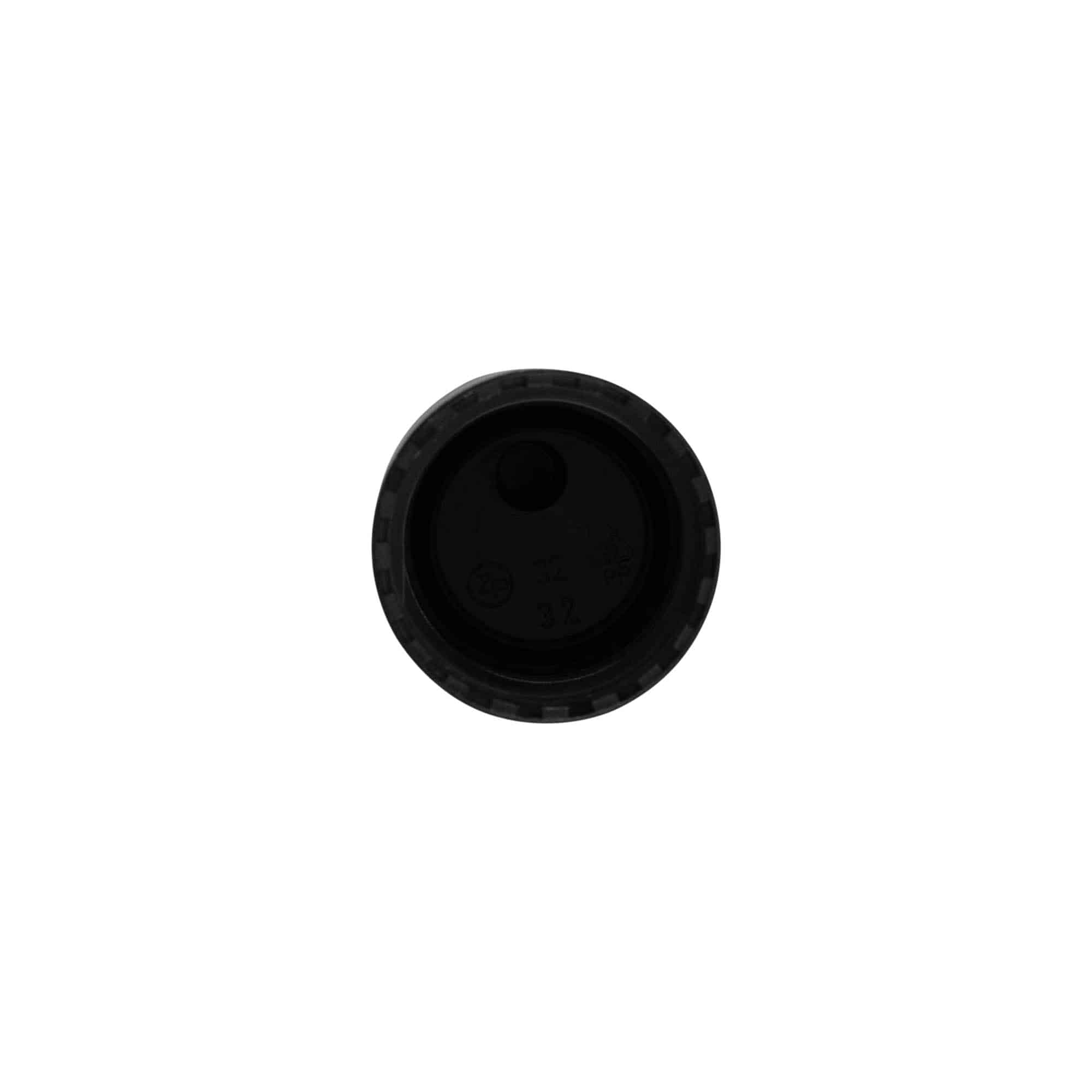 Tampa de rosca Disc Top, plástico PP, preto, boca: 24/410