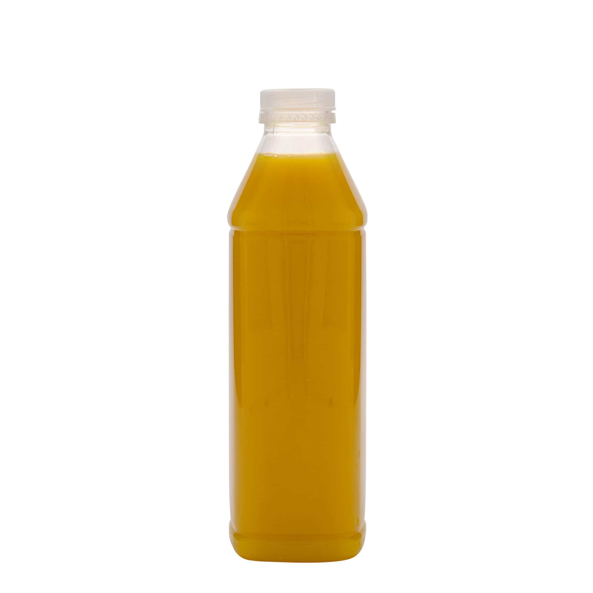 1000 ml Garrafa PET Milk and Juice Carré, quadrada, plástico, boca: 38 mm