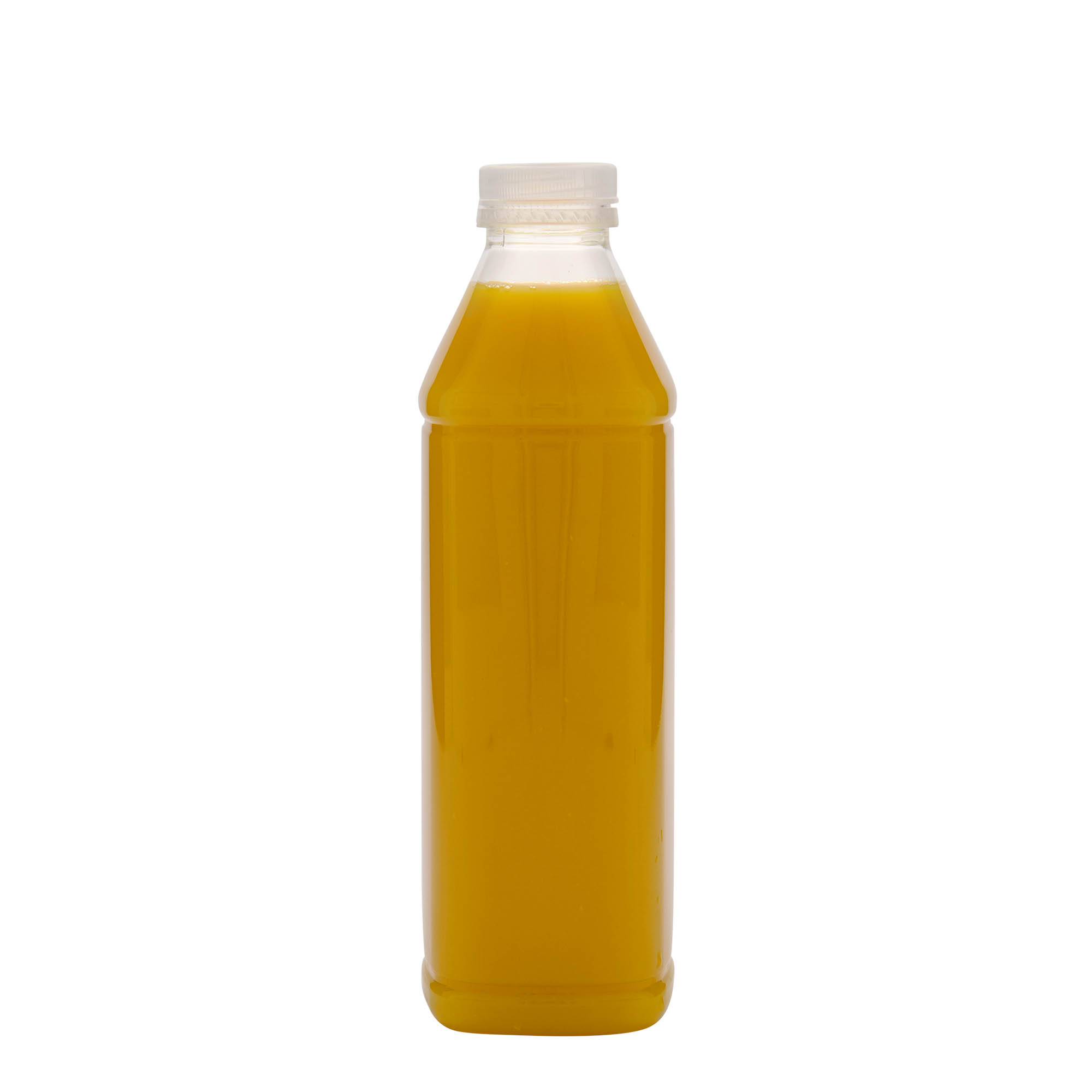 Garrafa PET 1.000 ml 'Milk and Juice Carré', quadrada, plástico, boca: 38 mm