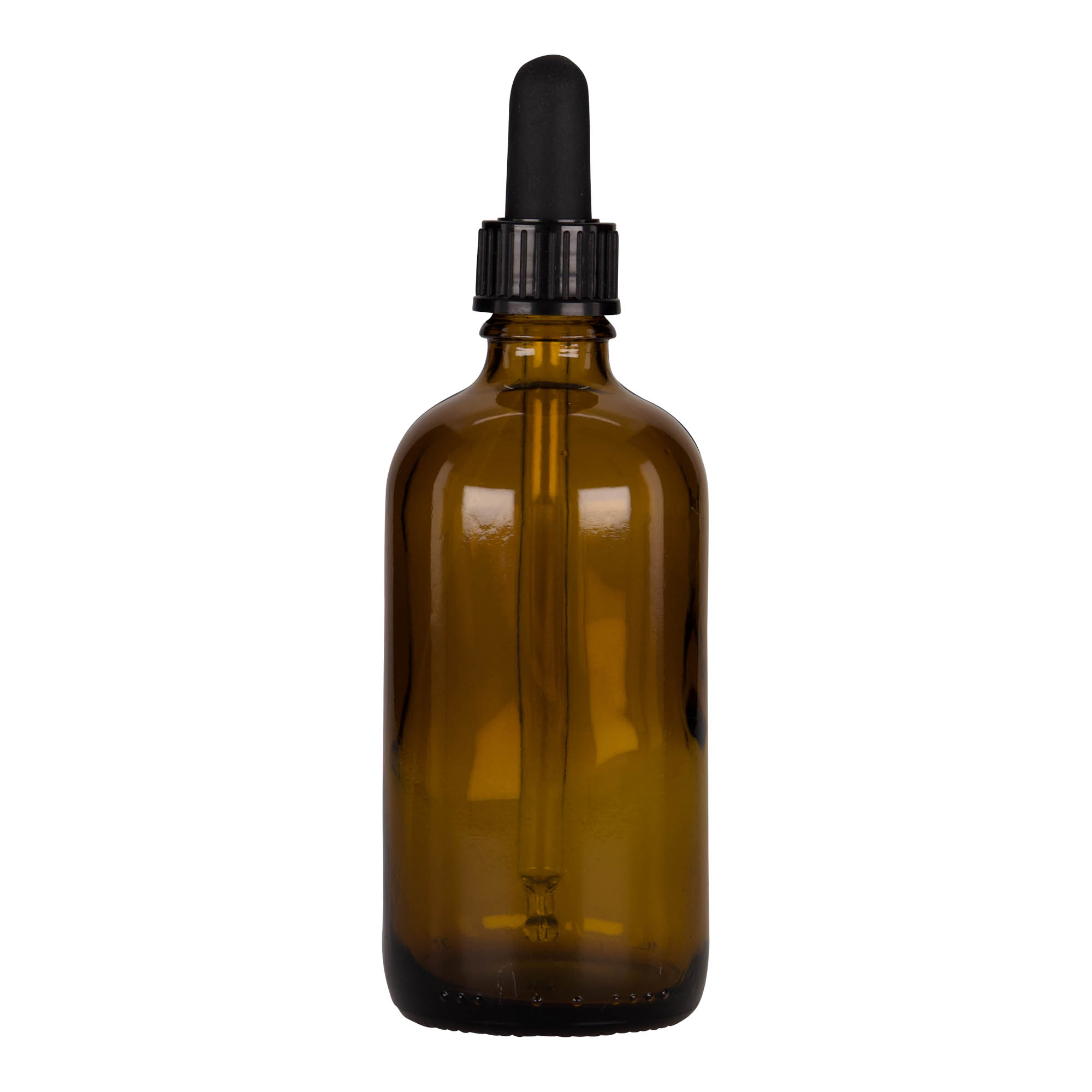 Frasco conta-gotas de 100 ml para medicamento, vidro, castanho-preto, boca: DIN 18
