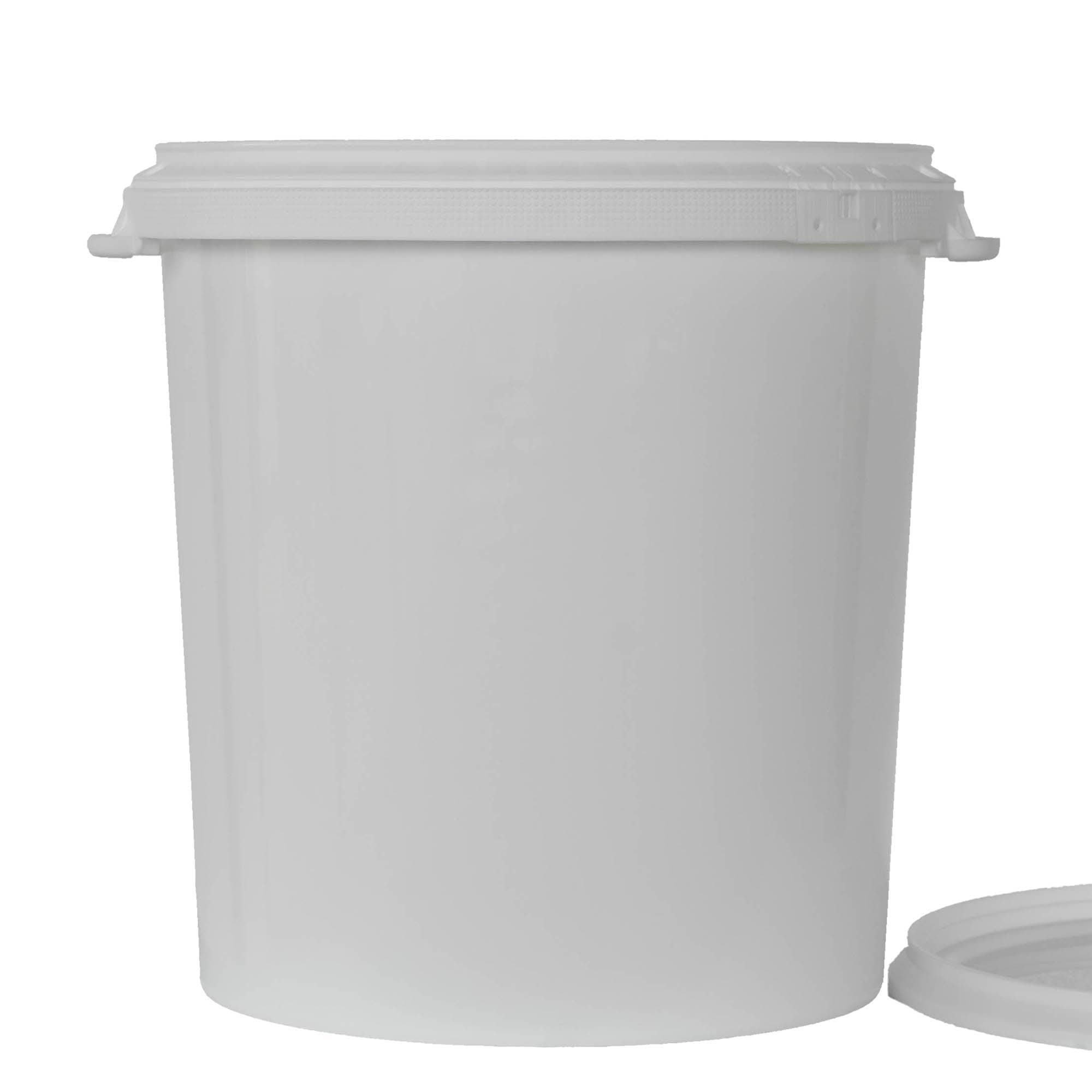 Balde de 30 l, plástico PP, branco