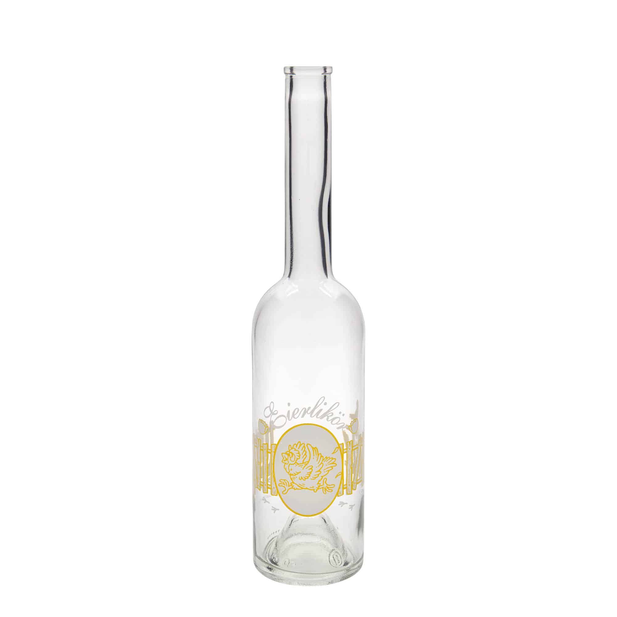500 ml Garrafa de vidro 'Opera', Motivo: Licor de ovo, boca: Cortiça 500 ml Garrafa de vidro 'Opera', Motivo: Licor de ovo, boca: Cortiça