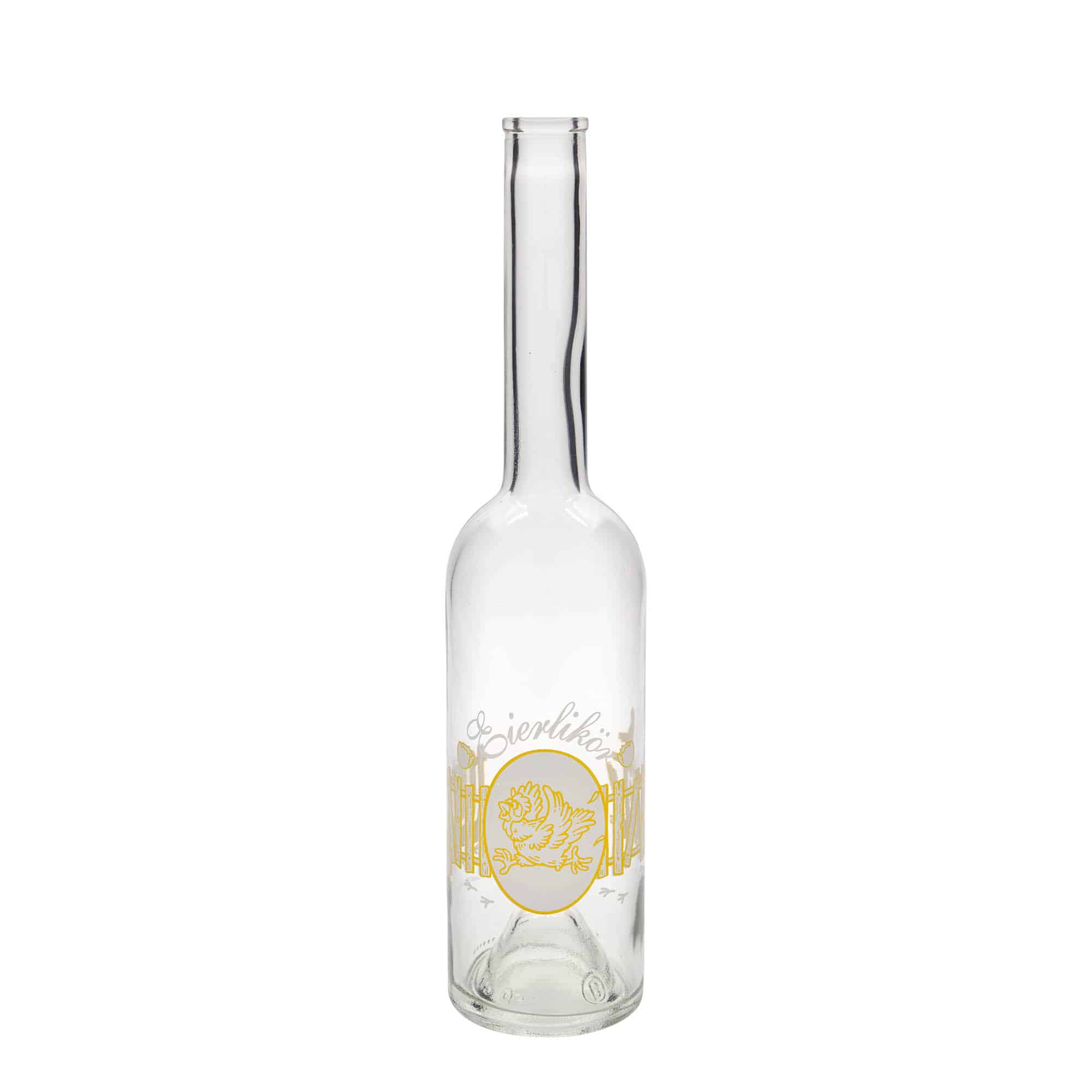 Garrafa de vidro de 500 ml 'Opera', motivo: licor de ovo, boca: cortiça