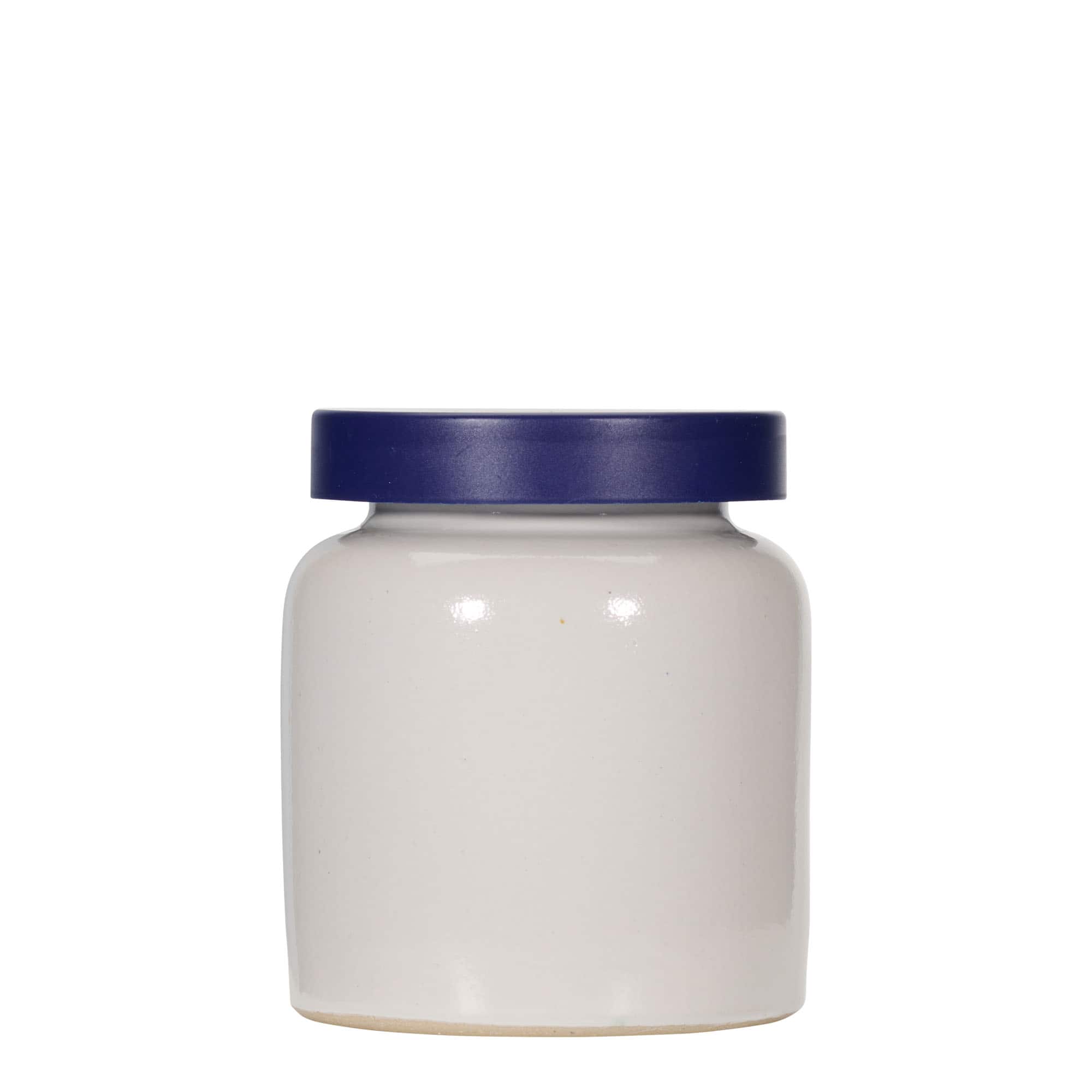 270 ml Frasco grés, cerâmica, branco, boca: Tampa