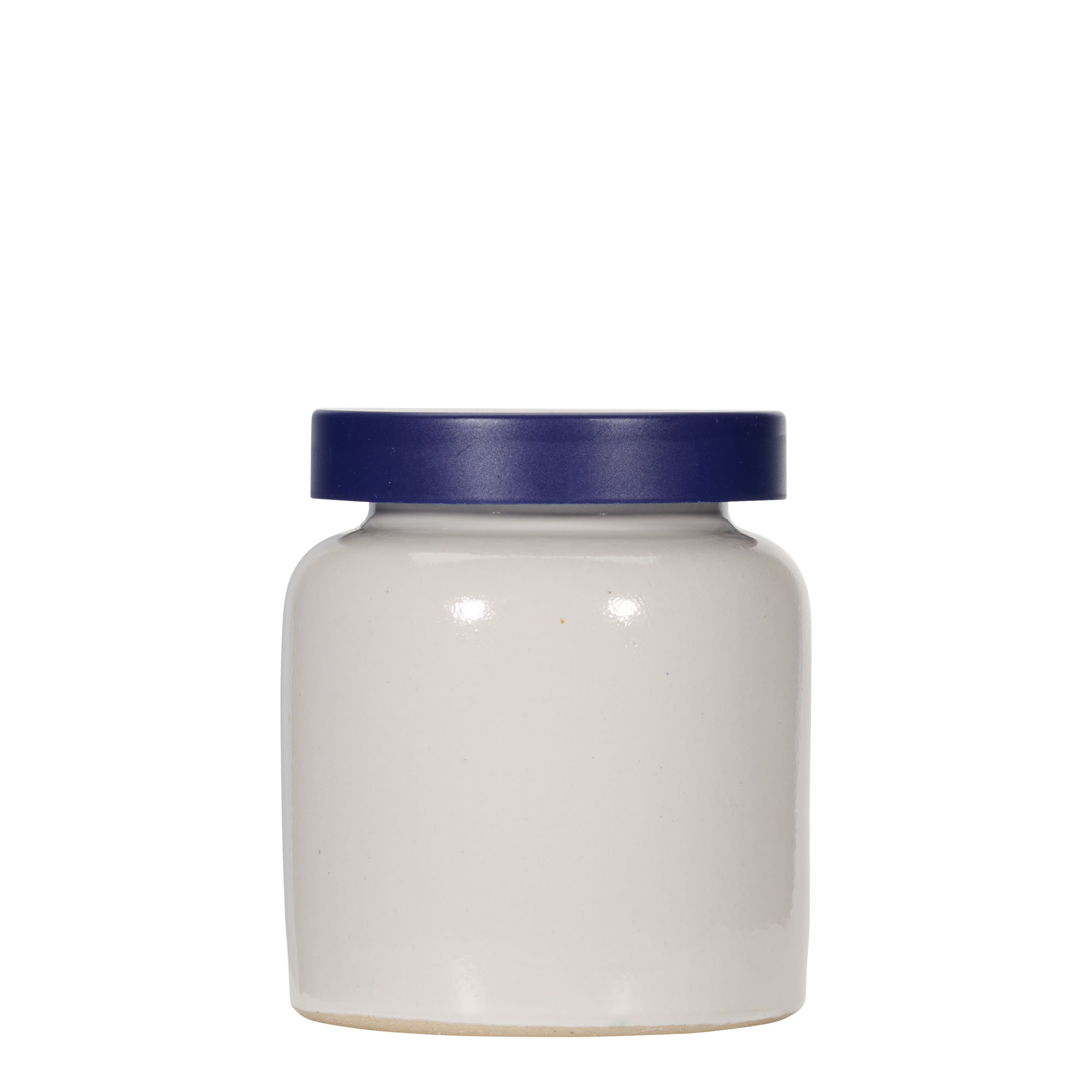 Vaso de grés de 270 ml, cerâmica, branco, boca: tampa de encaixe