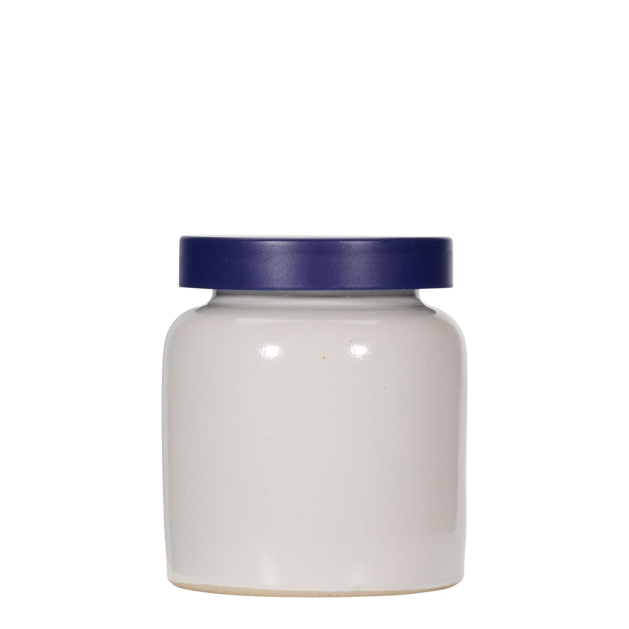 Vaso de grés de 270 ml, cerâmica, branco, boca: tampa de encaixe