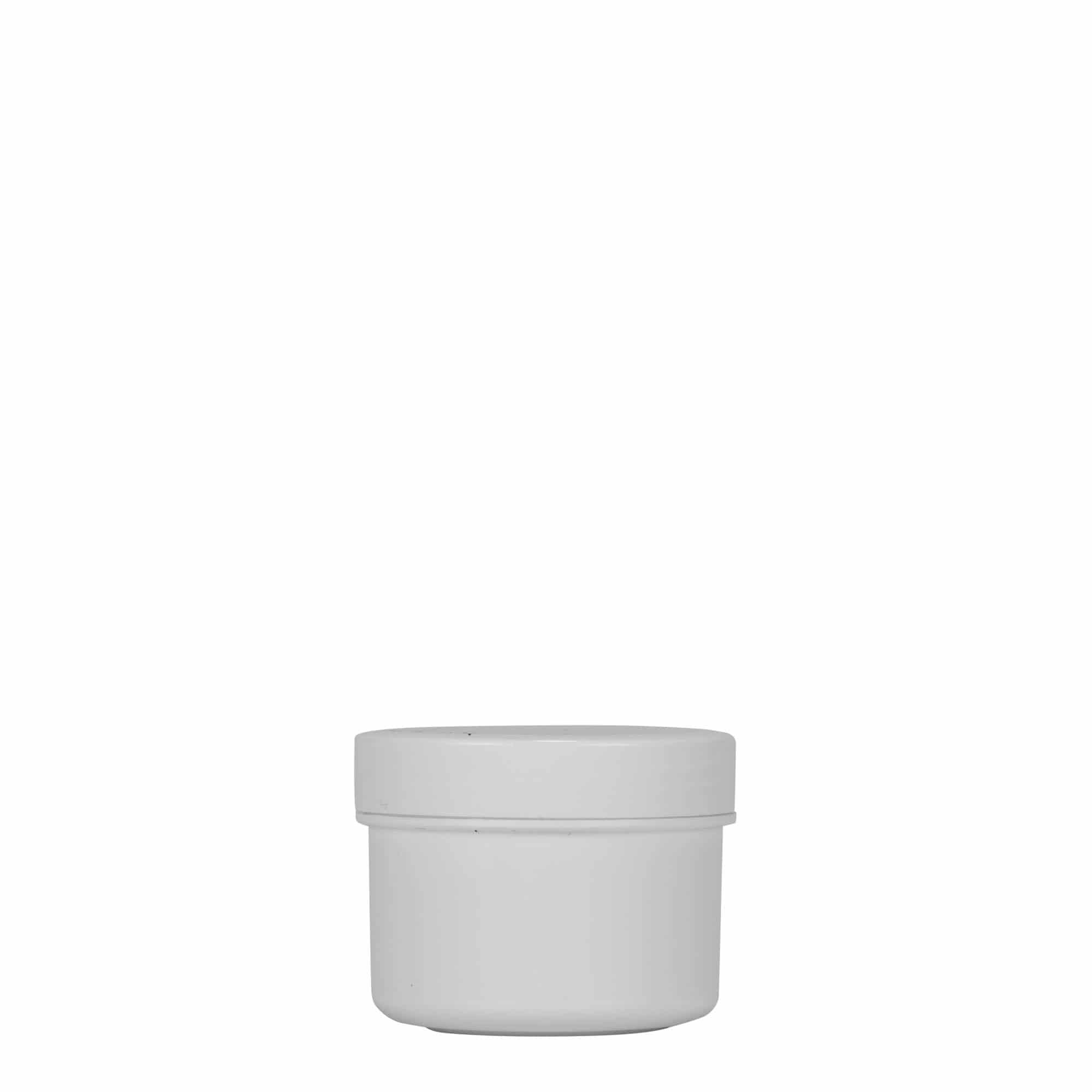 35 ml frasco de plástico 'White Line', PP, branco, boca: tampa de rosca