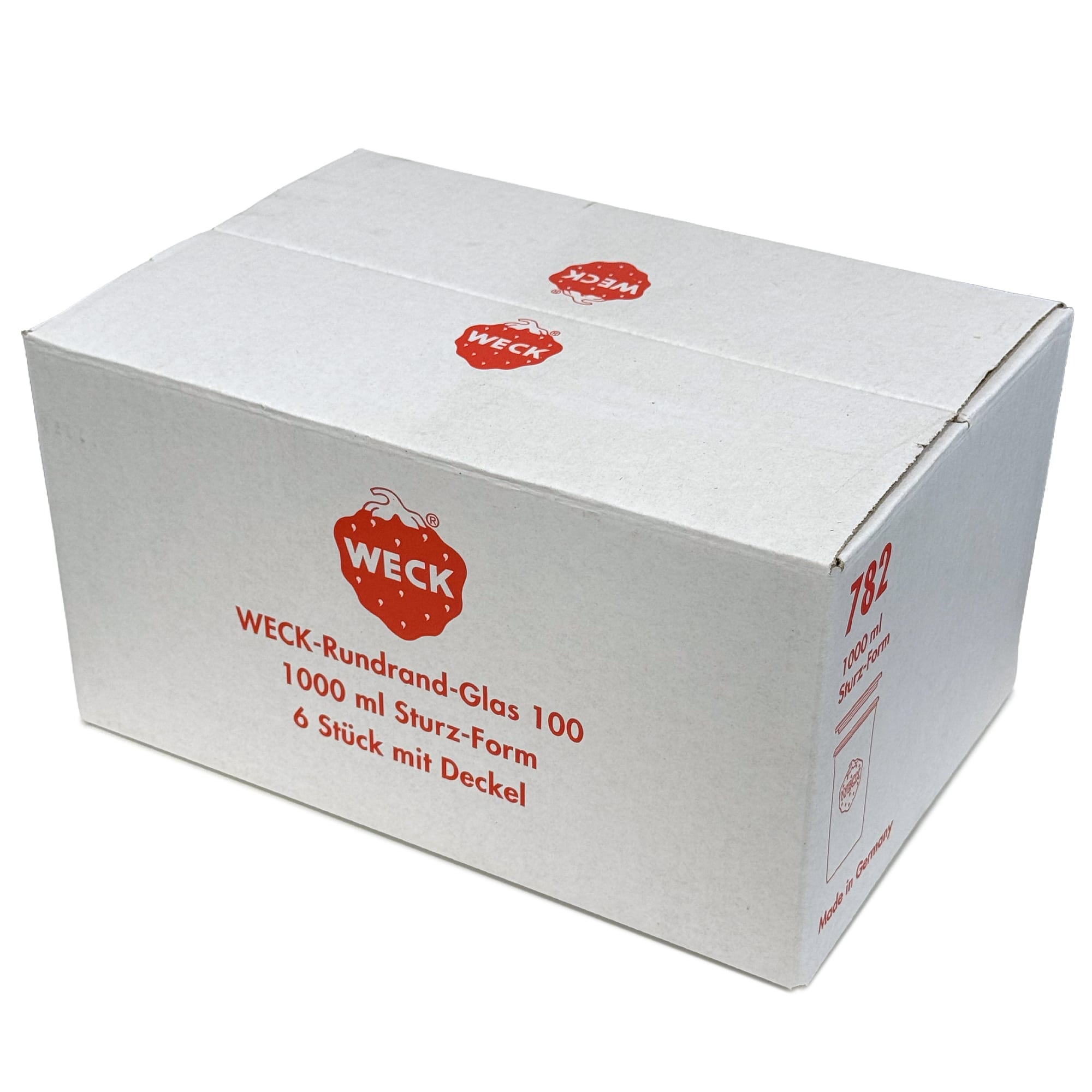 6x 1000 ml frasco WECK com tampa de vidro RR 100