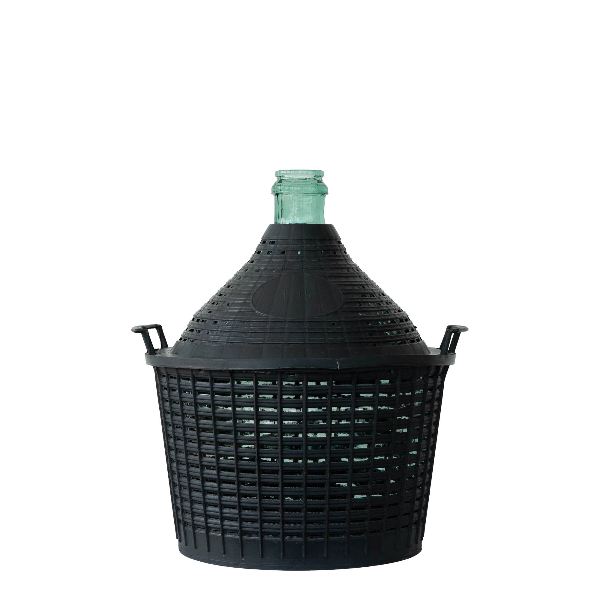 Botija de 15 l, pescoço estreito, vidro, abertura: tampa de encaixe Botija de 15 l, pescoço estreito, vidro, abertura: tampa de encaixe