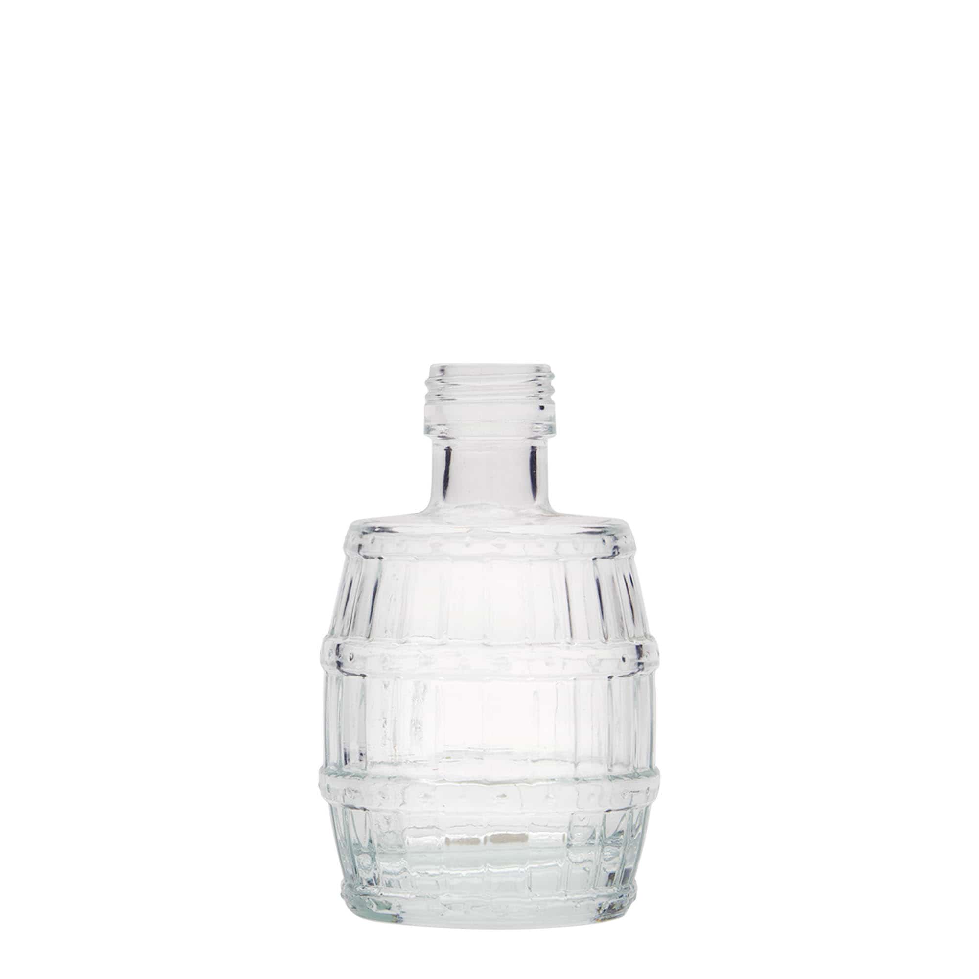 Frasco de vidro de 100 ml 'Barril', boca: PP 24